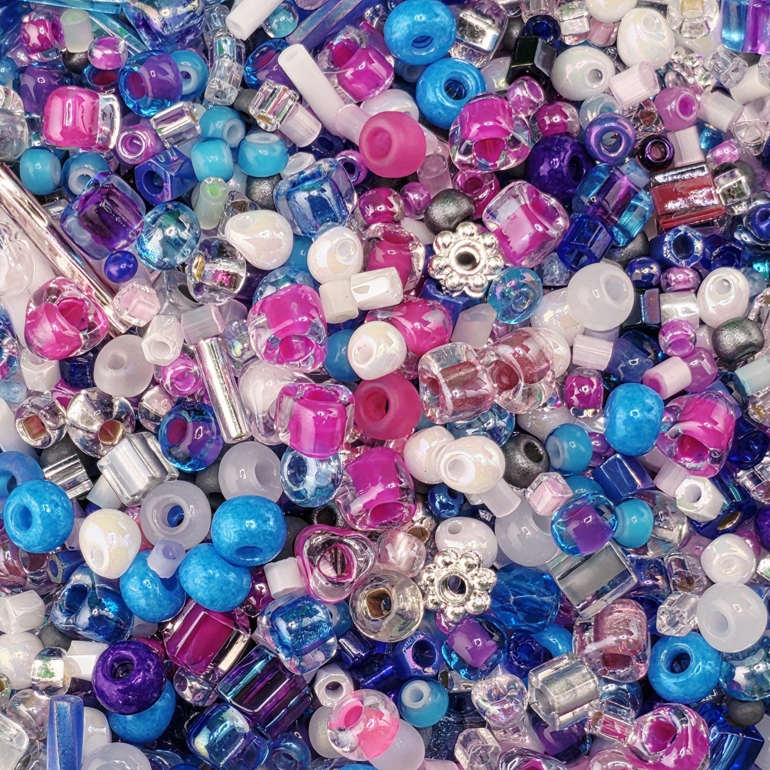 Seed Bead Mixes - Assorted Size and Shape Glass Beads for Loom Weaving, Fringe Earrings, & Jewelry Making - Multi-Color 20g Bag