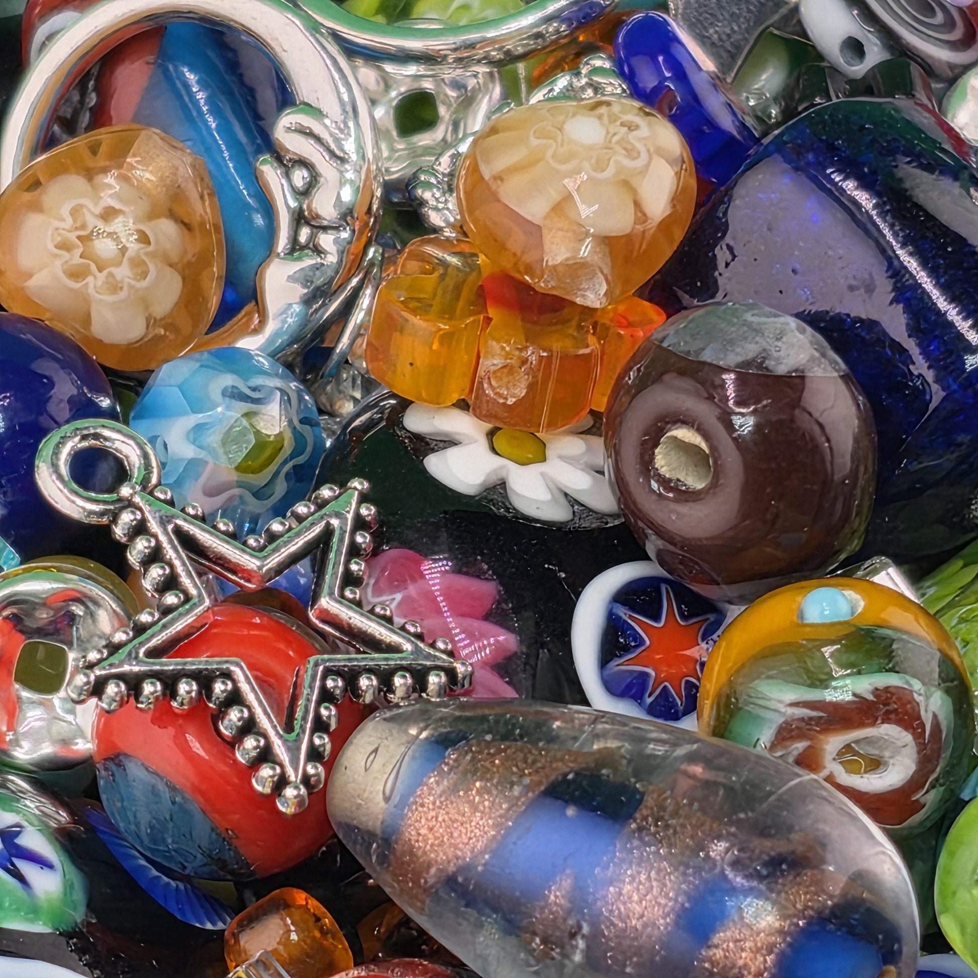 Millifiore Bead Mix: Colorful Glass Variety - Jewelry Craft Supply | Jewelry Making Bracelet Supply | Learise Curated Mix