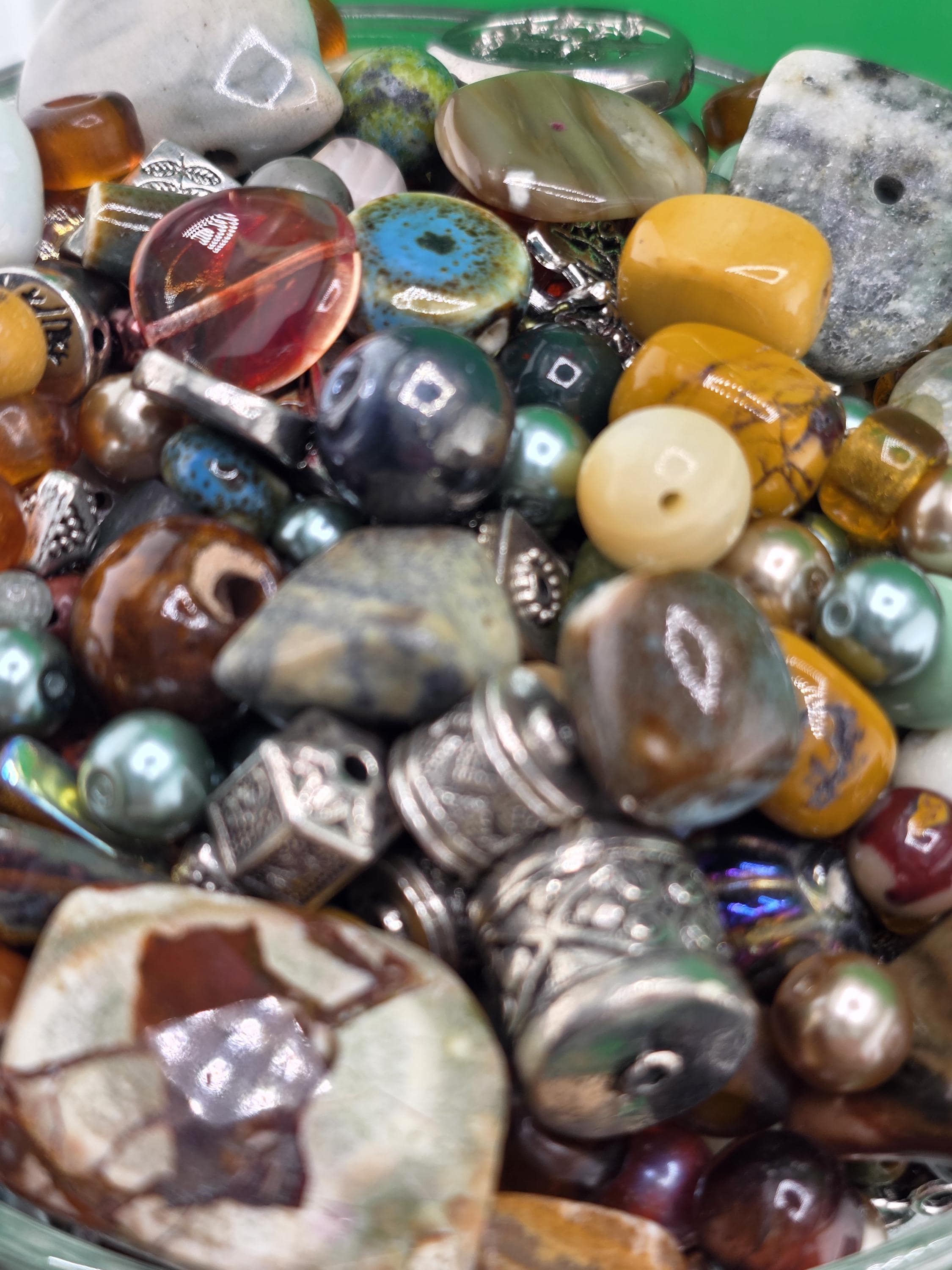 Fancy Jasper Beads Mix, Earth Tone Gemstones (2oz Jewelry Crafting) | Jewelry Making Bracelet Supply | Learise Curated Mix