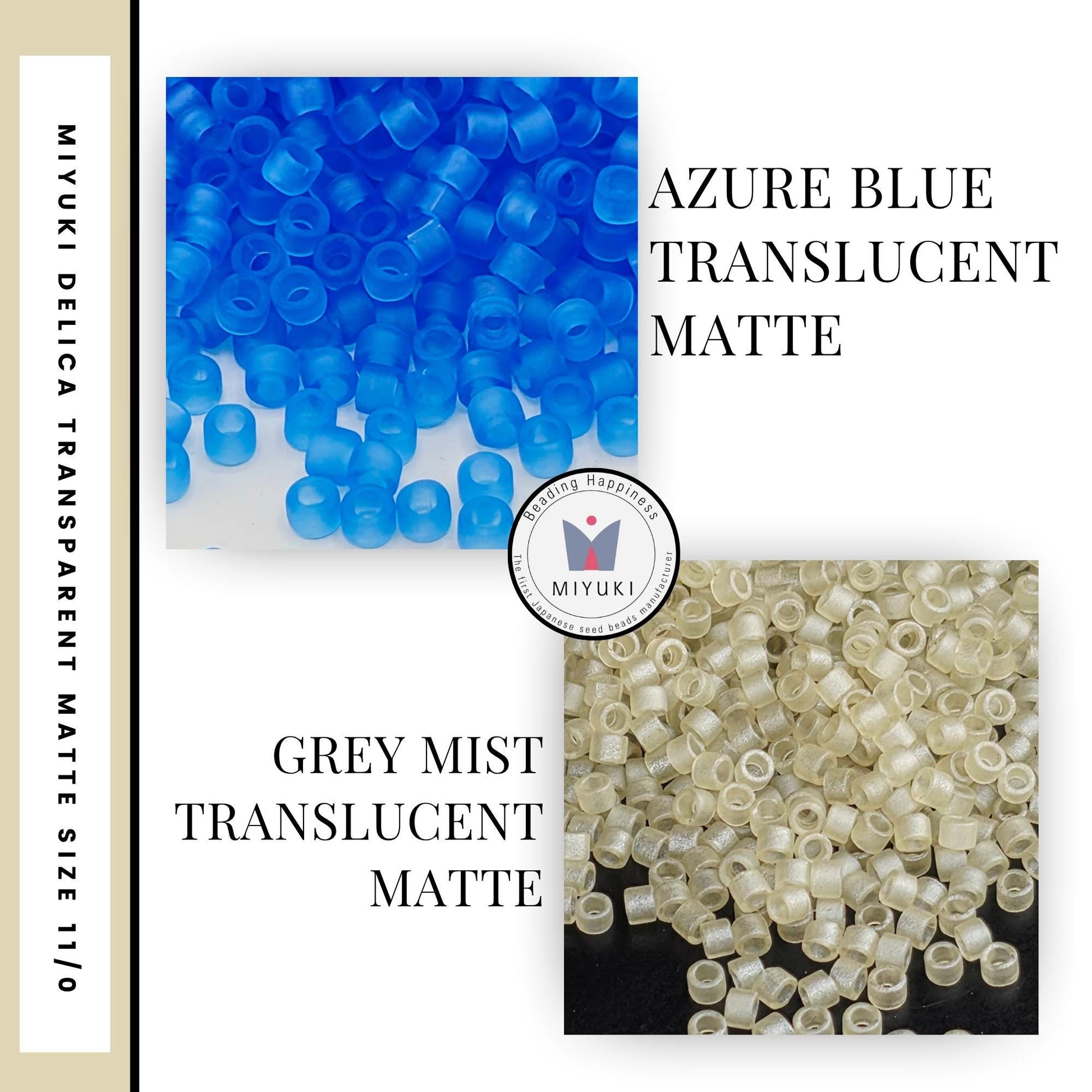 Miyuki Delica Translucent Matte Duracoat Luster Beads 11