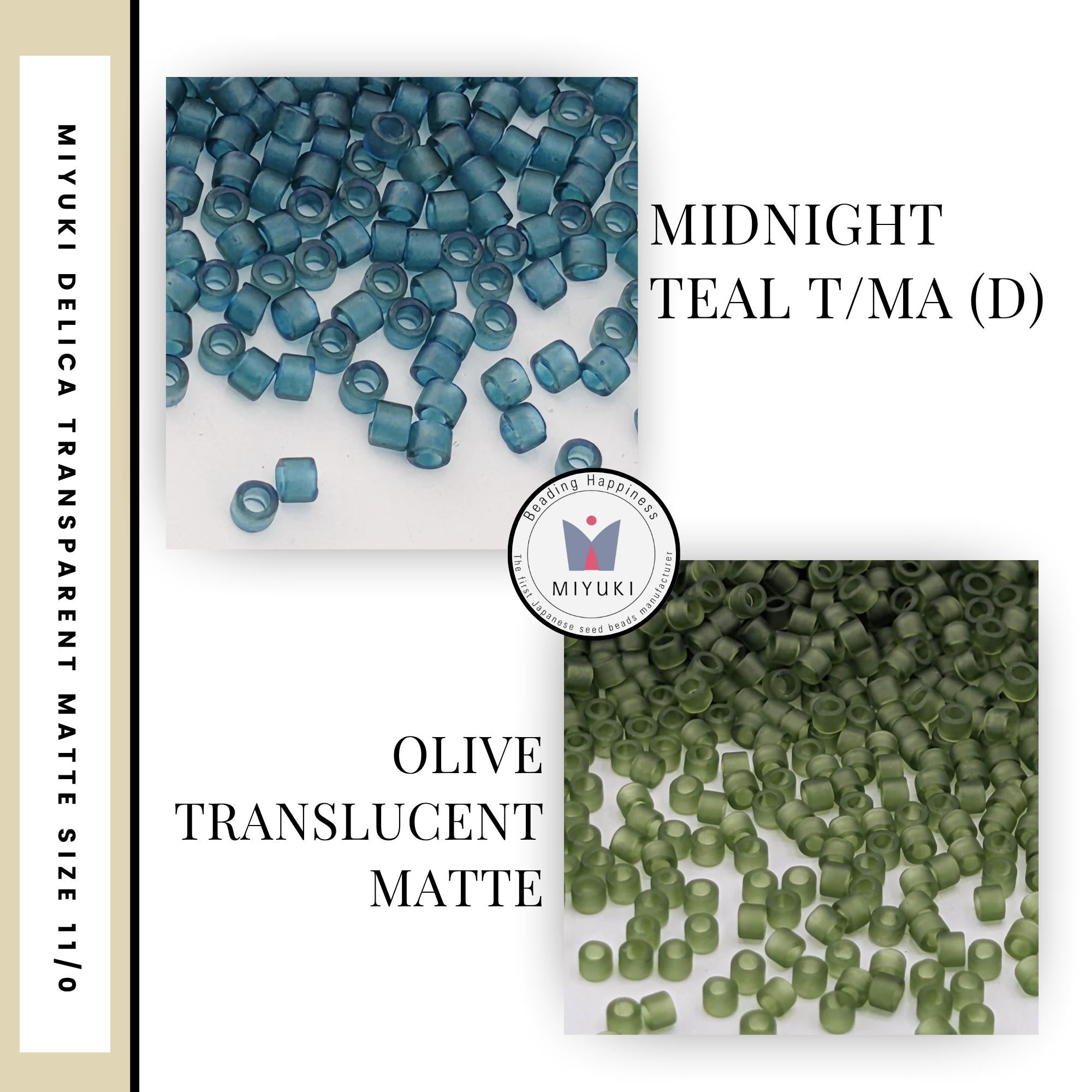 Miyuki Delica Translucent Matte Duracoat Luster Beads 11
