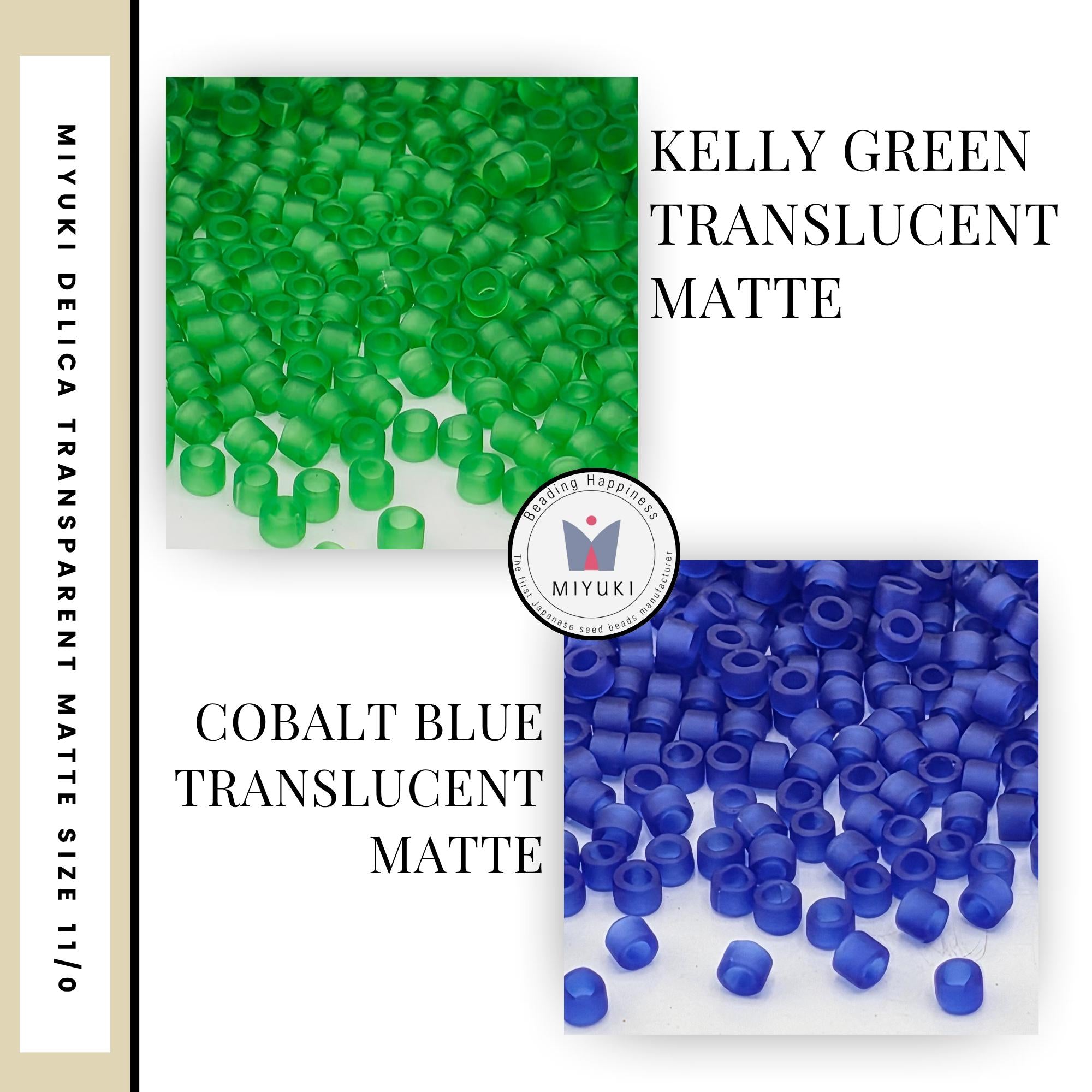 Miyuki Delica Translucent Matte Duracoat Luster Beads 11