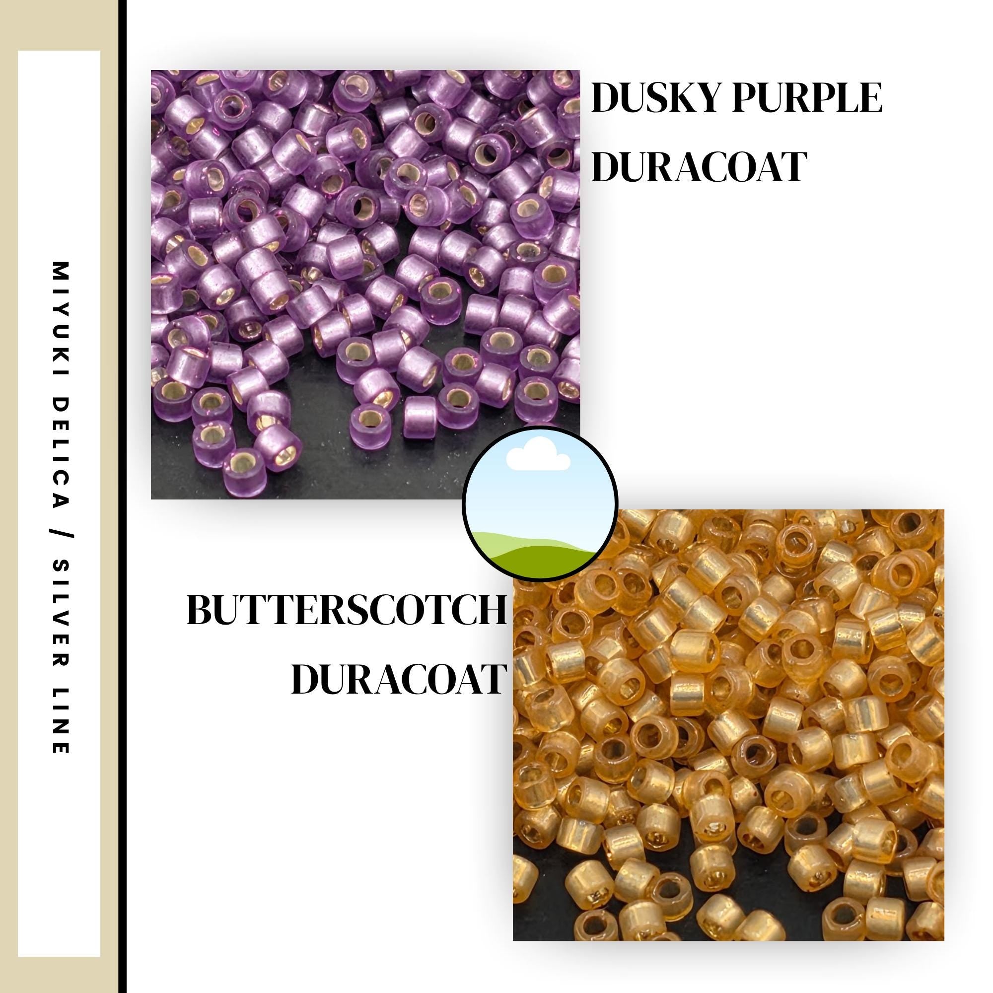 The image is a collage of two images, each depicting a different type of bead: purple and gold beads, as well as silver beads. The purple beads are arranged in a cluster, while the gold beads are scattered across the image. The silver beads are also visible, but they are not grouped together in a specific arrangement.