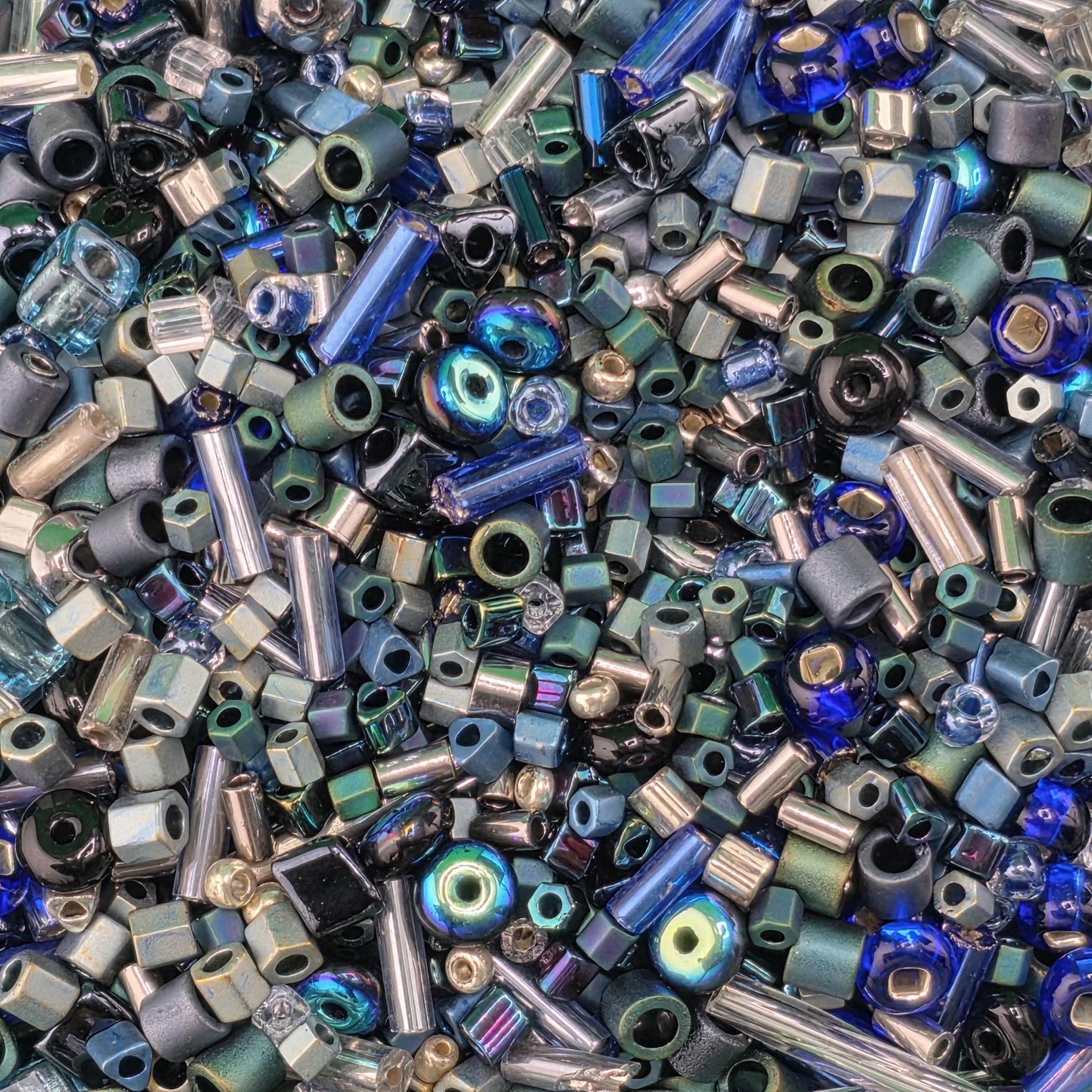 Seed Bead Mixes - Assorted Size and Shape Glass Beads for Loom Weaving, Fringe Earrings, & Jewelry Making - Multi-Color 20g Bag