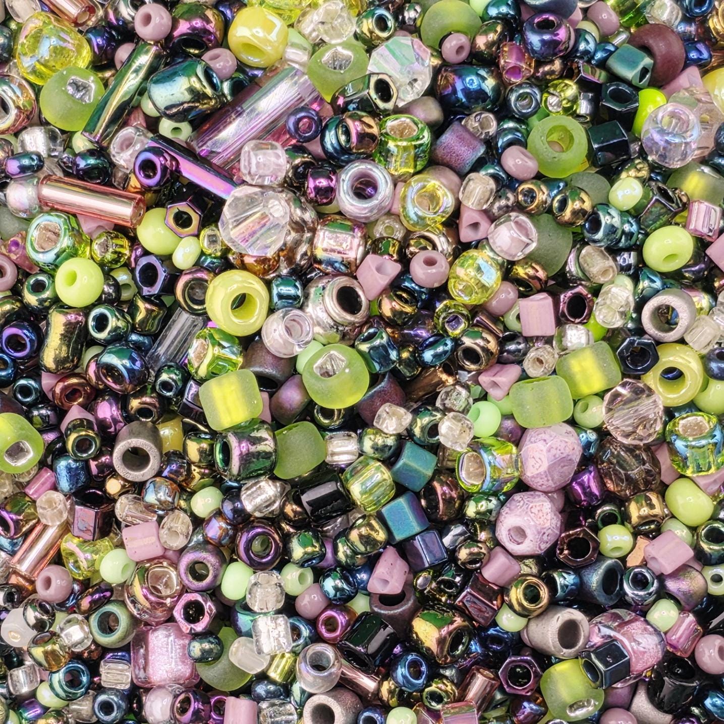 Seed Bead Mixes - Assorted Size and Shape Glass Beads for Loom Weaving, Fringe Earrings, & Jewelry Making - Multi-Color 20g Bag