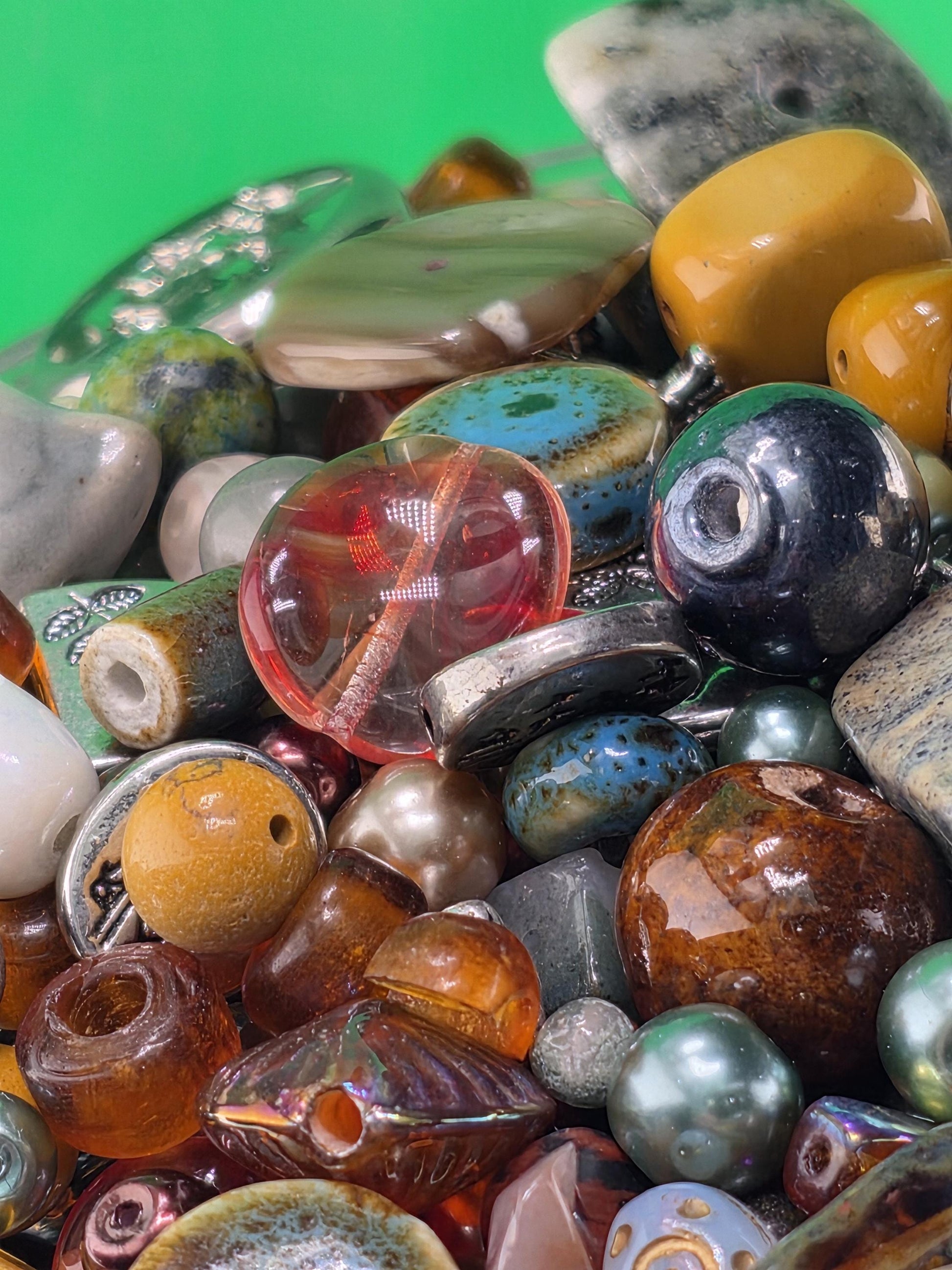 Fancy Jasper Beads Mix, Earth Tone Gemstones (2oz Jewelry Crafting) | Jewelry Making Bracelet Supply | Learise Curated Mix