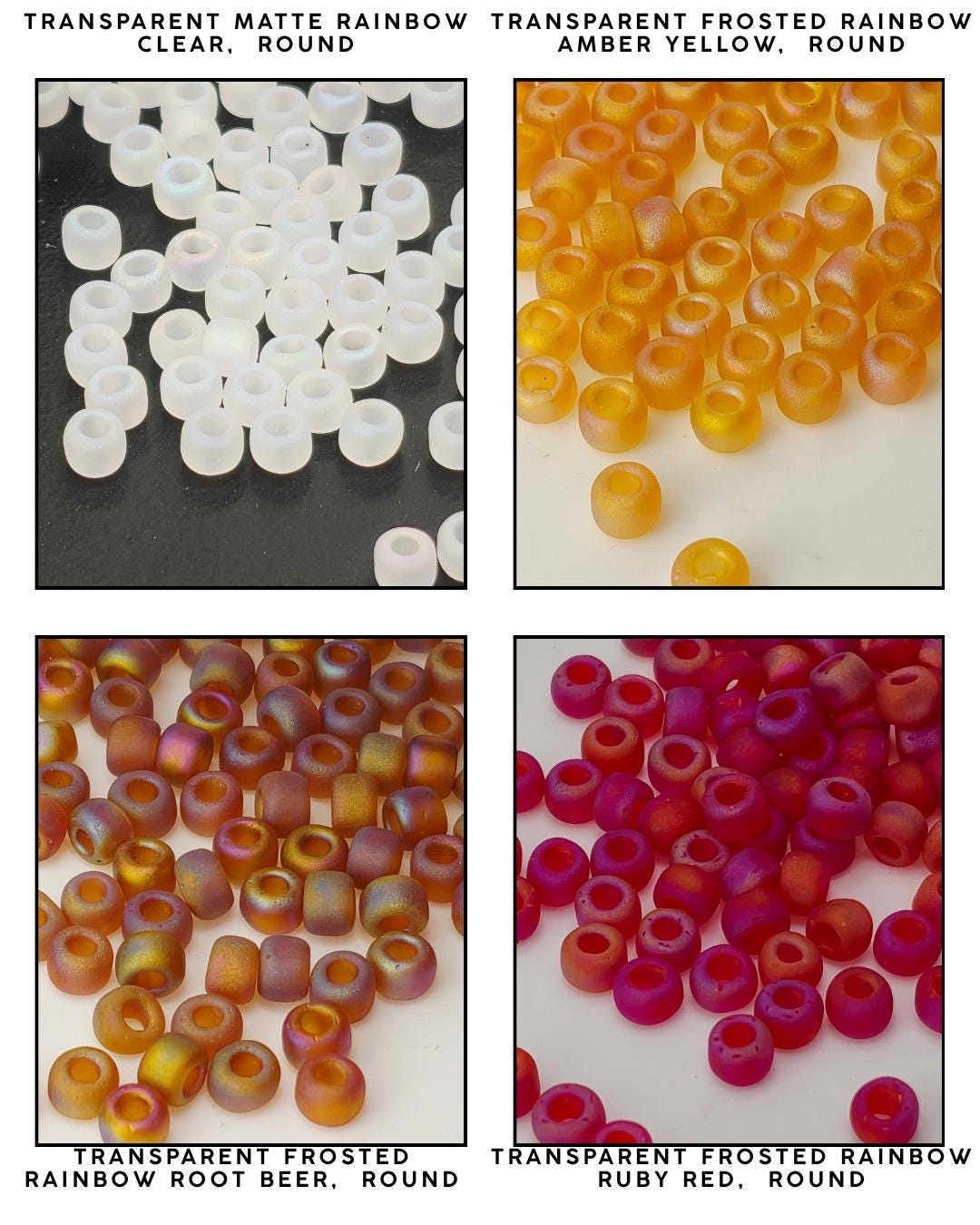 Matte Seed Beads mix, frosted glass, Japanese size 6, 15g