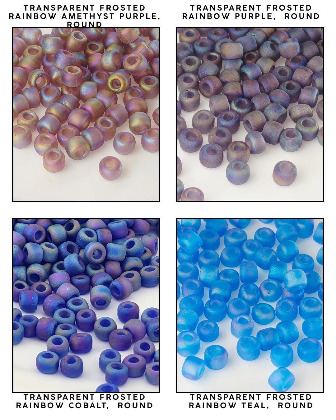 Matte Seed Beads mix, frosted glass, Japanese size 6, 15g