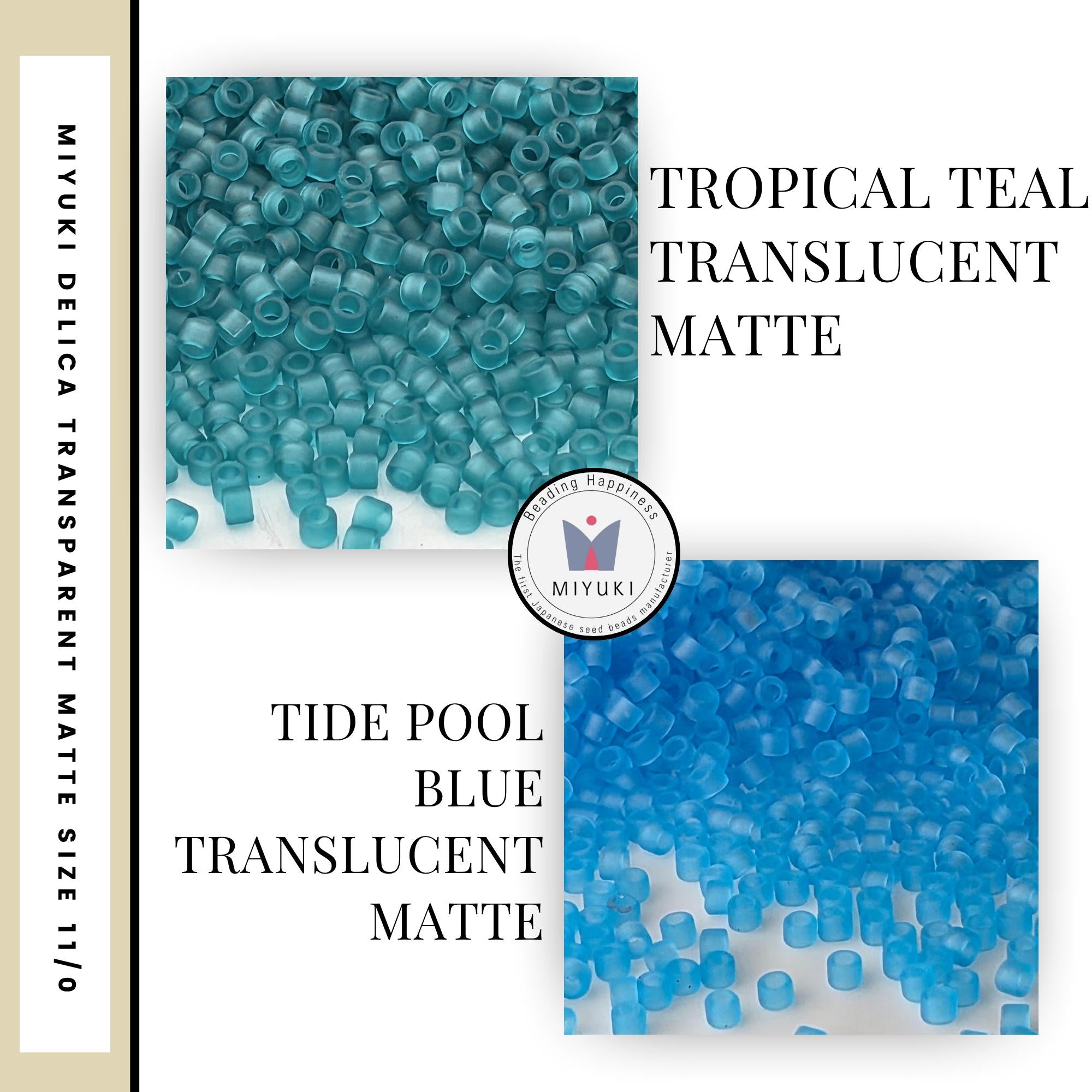 Miyuki Delica Translucent Matte Duracoat Luster Beads 11
