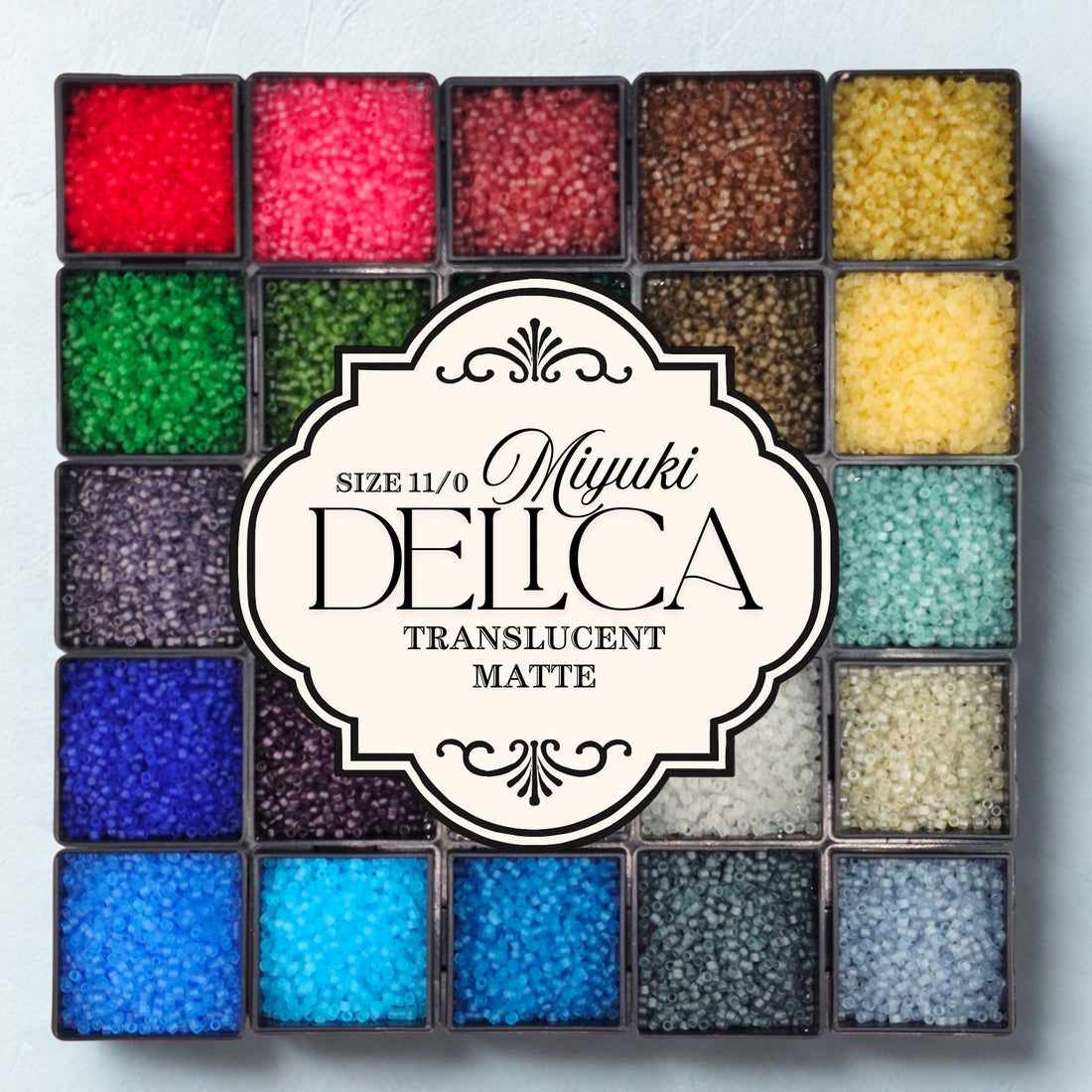 Miyuki Delica Matte Collection, Japanese Seed Beads 11/0 mix, matte luster beads for peyote, brick, loom beaders | Japanese Seed Beads
