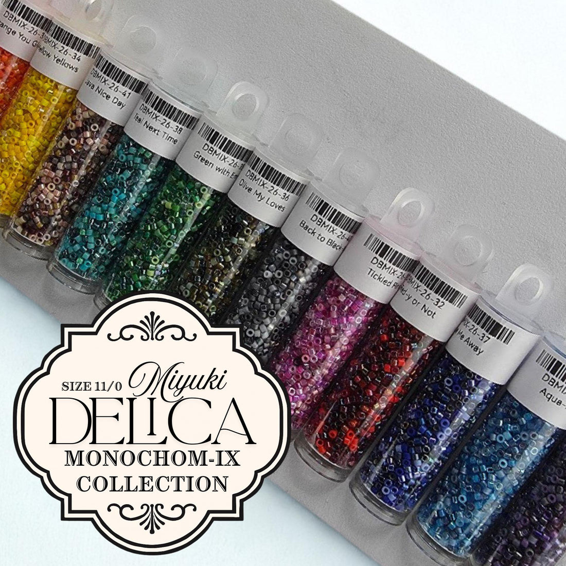 MIyuki Delica Monochromatic Mixes | Size 11 | 7g (ea) | Japanese Seed Beads | Bead Weaving Embroidery Supply | DIY Jewelry