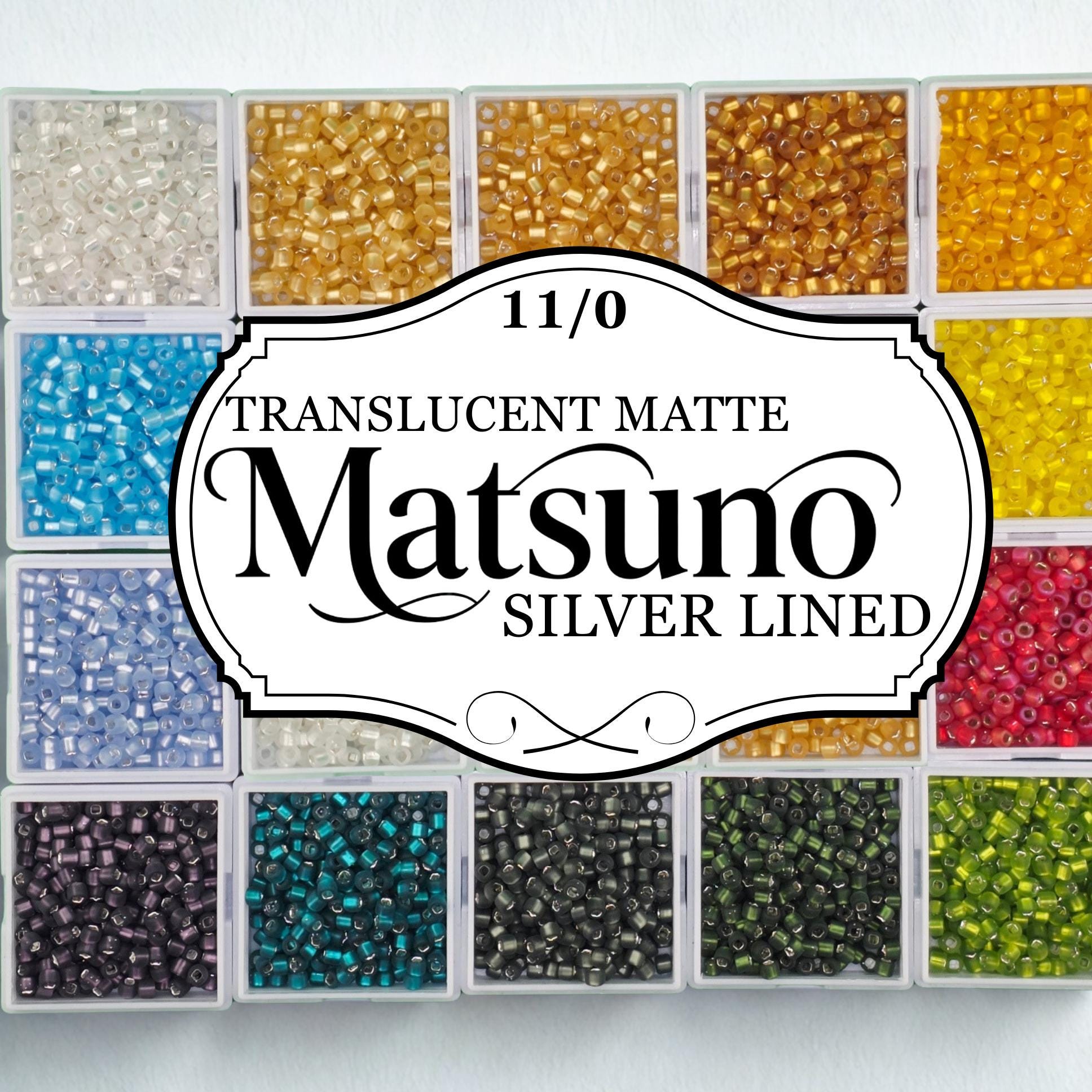 Matsuno Dyna-Mites 6/0 Silver Lined Matte Seed Beads - 15g Pkg - Approx 180 pcs