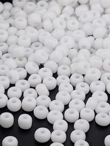 Opaque White | Size 6 | 20g Tube | Preciosa-Ornela Glass Seed Beads