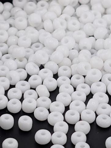 Opaque White | Size 6 | 20g Tube | Preciosa-Ornela Glass Seed Beads