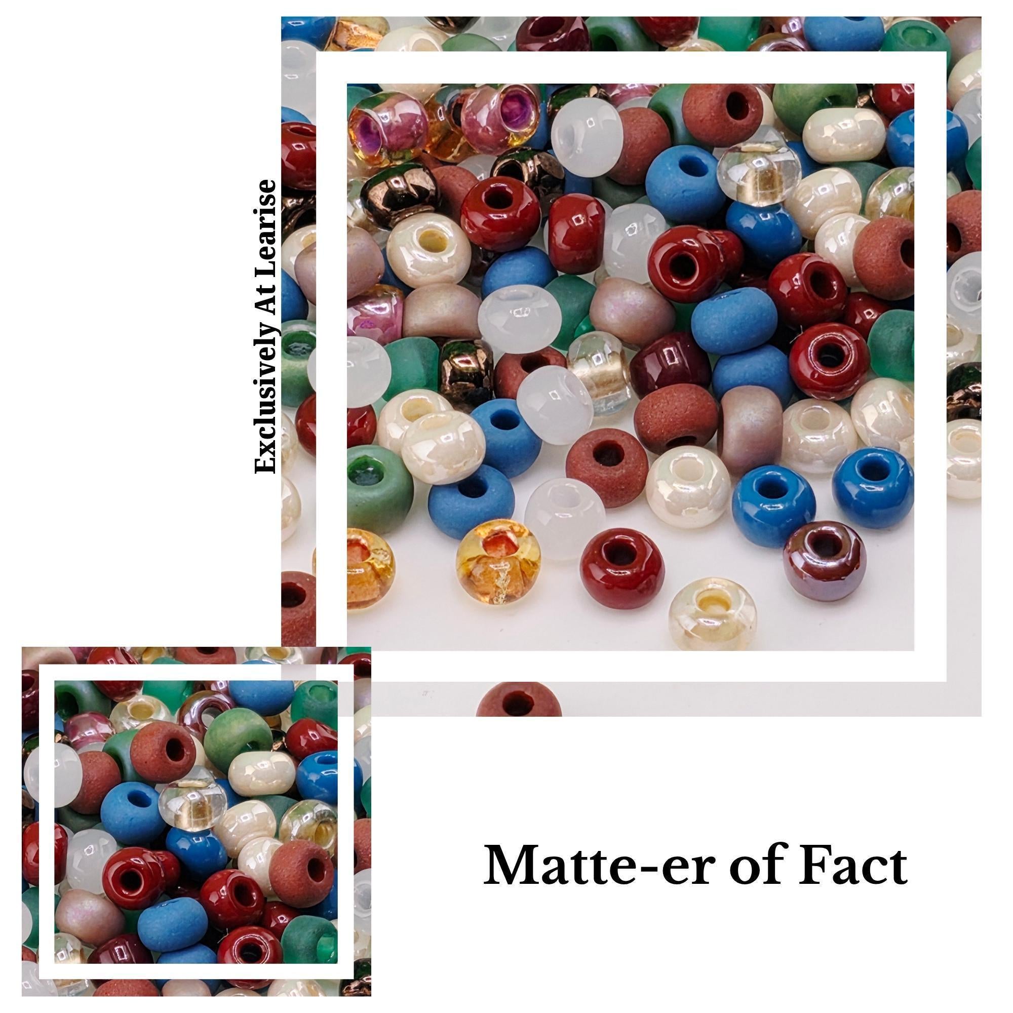 Size 6/0 Seed Bead Mix - Assorted Glass Beads for Loom Weaving, Fringe Earrings, & Jewelry Making - Multi-Color 20g Bag