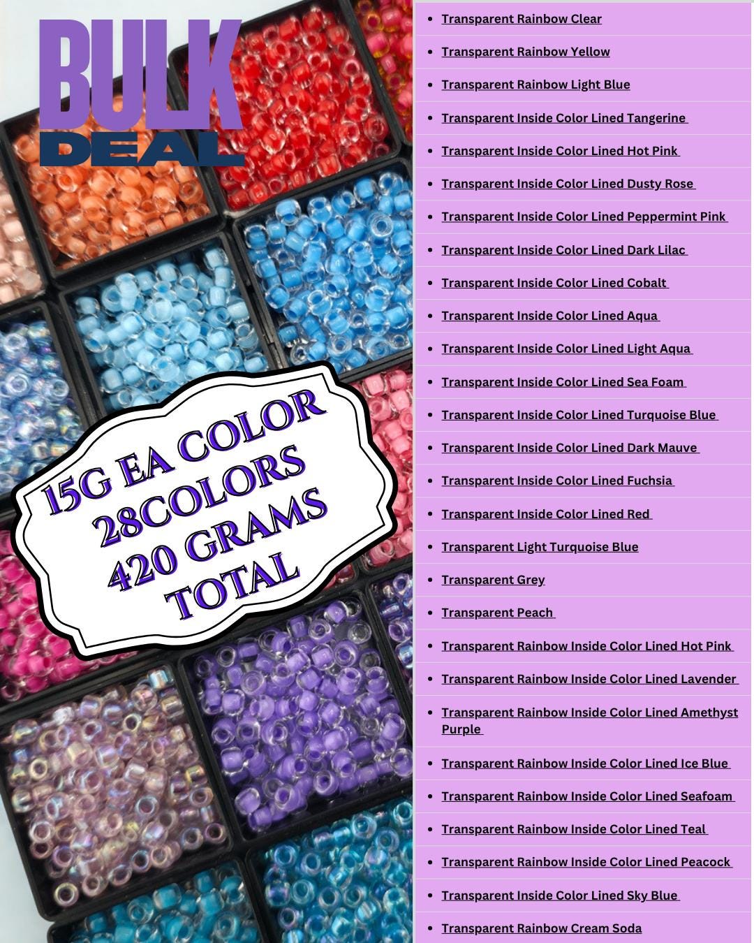 The image is a collage of various colorful beads and beads in different shapes and sizes, arranged in a visually appealing manner.