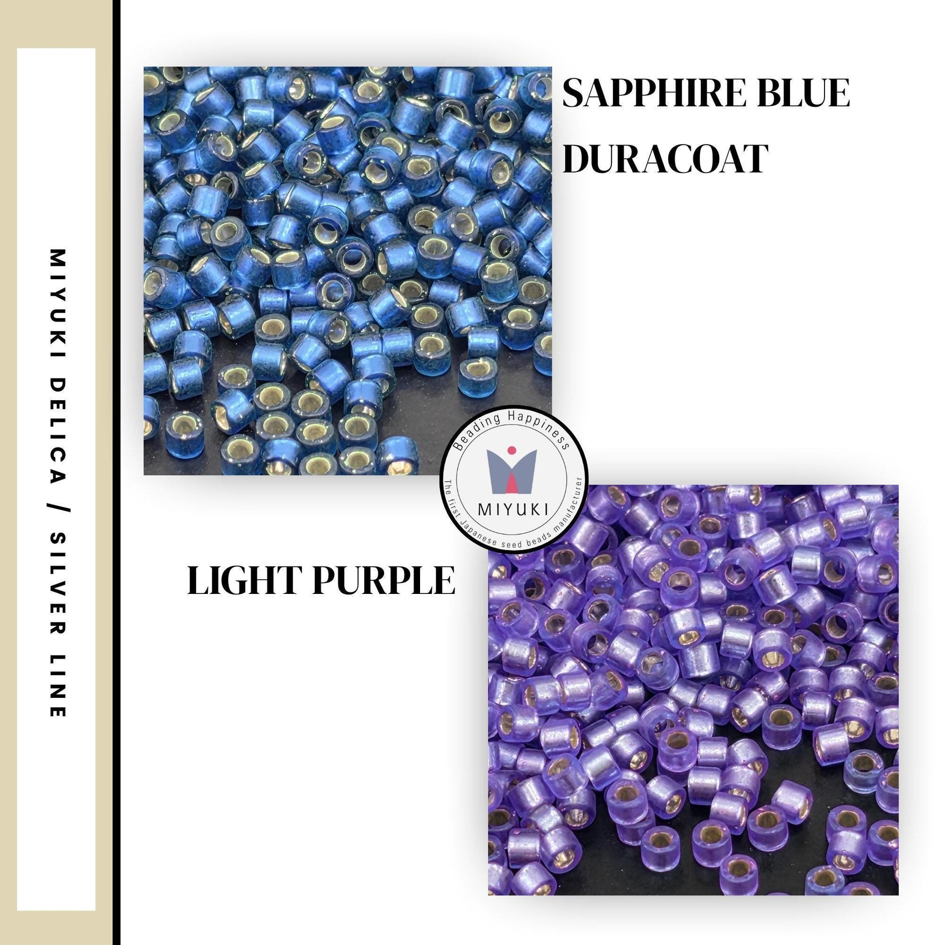 Matte and Semi-Matte Dyed Silver Lined Miyuki Delica Seed Bead | Size 11/0 | 7g