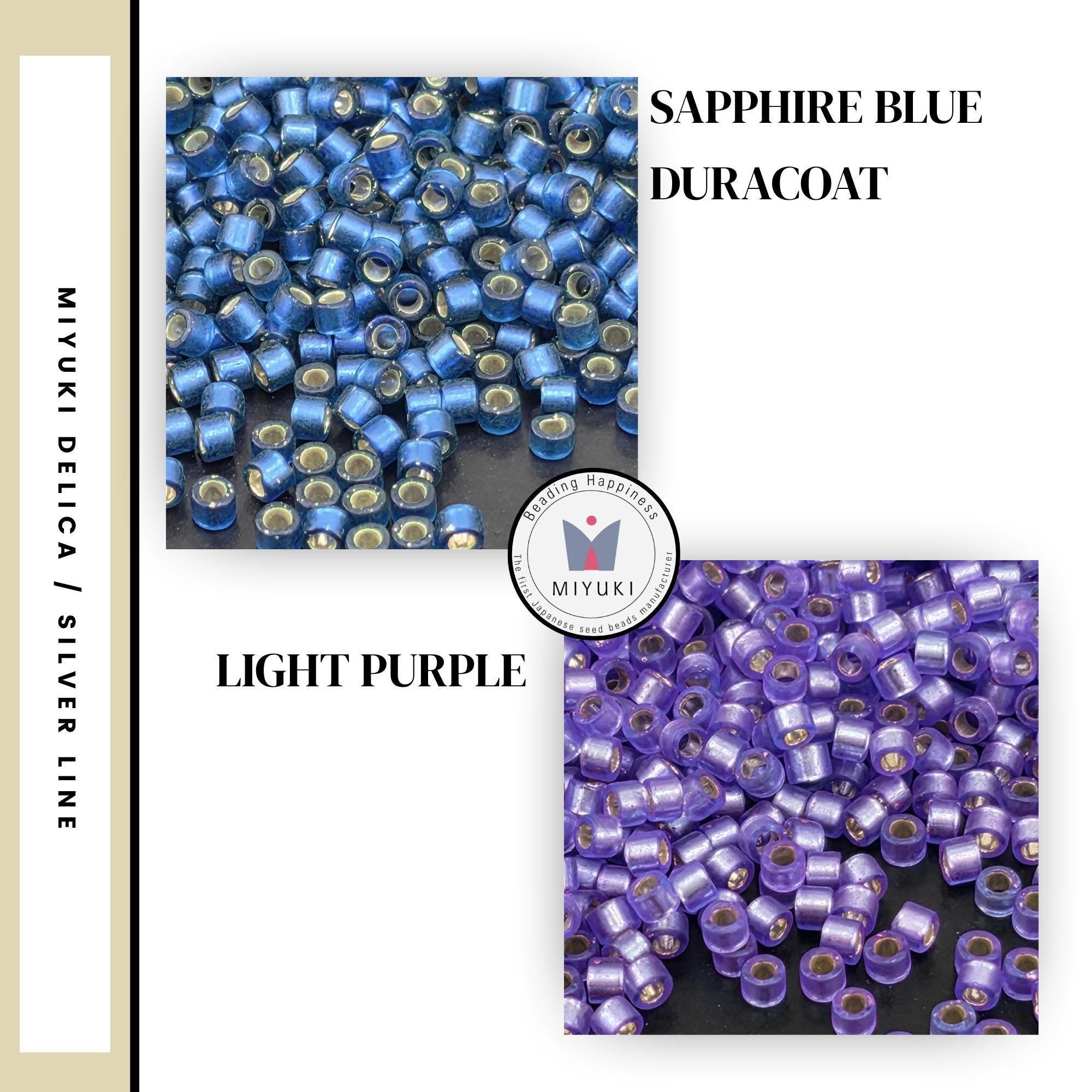 Matte and Semi-Matte Dyed Silver Lined Miyuki Delica Seed Bead | Size 11/0 | 7g