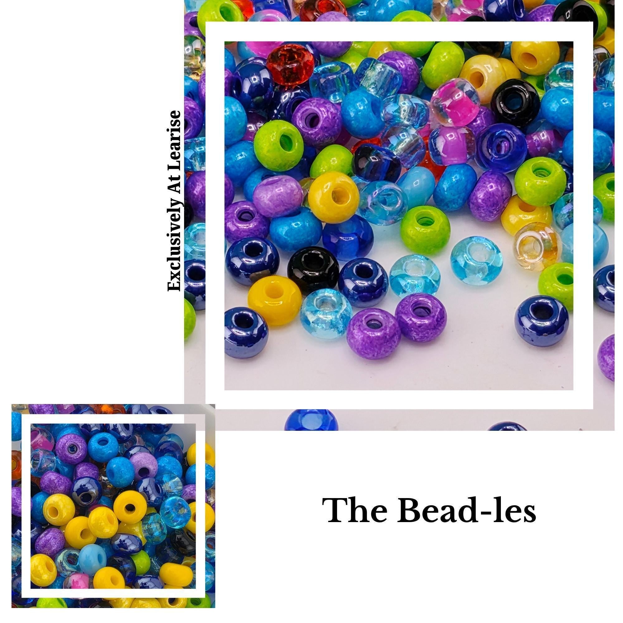 Size 6/0 Seed Bead Mix - Assorted Glass Beads for Loom Weaving, Fringe Earrings, & Jewelry Making - Multi-Color 20g Bag