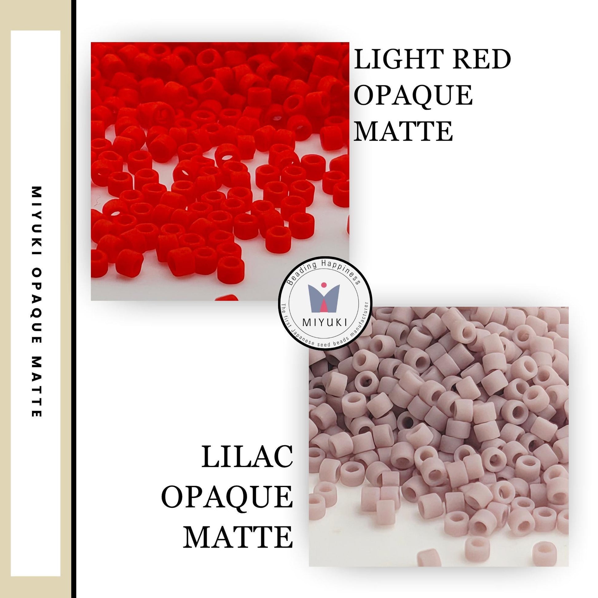 Japanese Glass Seed Beads: Opaque Matte Miyuki Delica - Size 11/0, 7g Tube