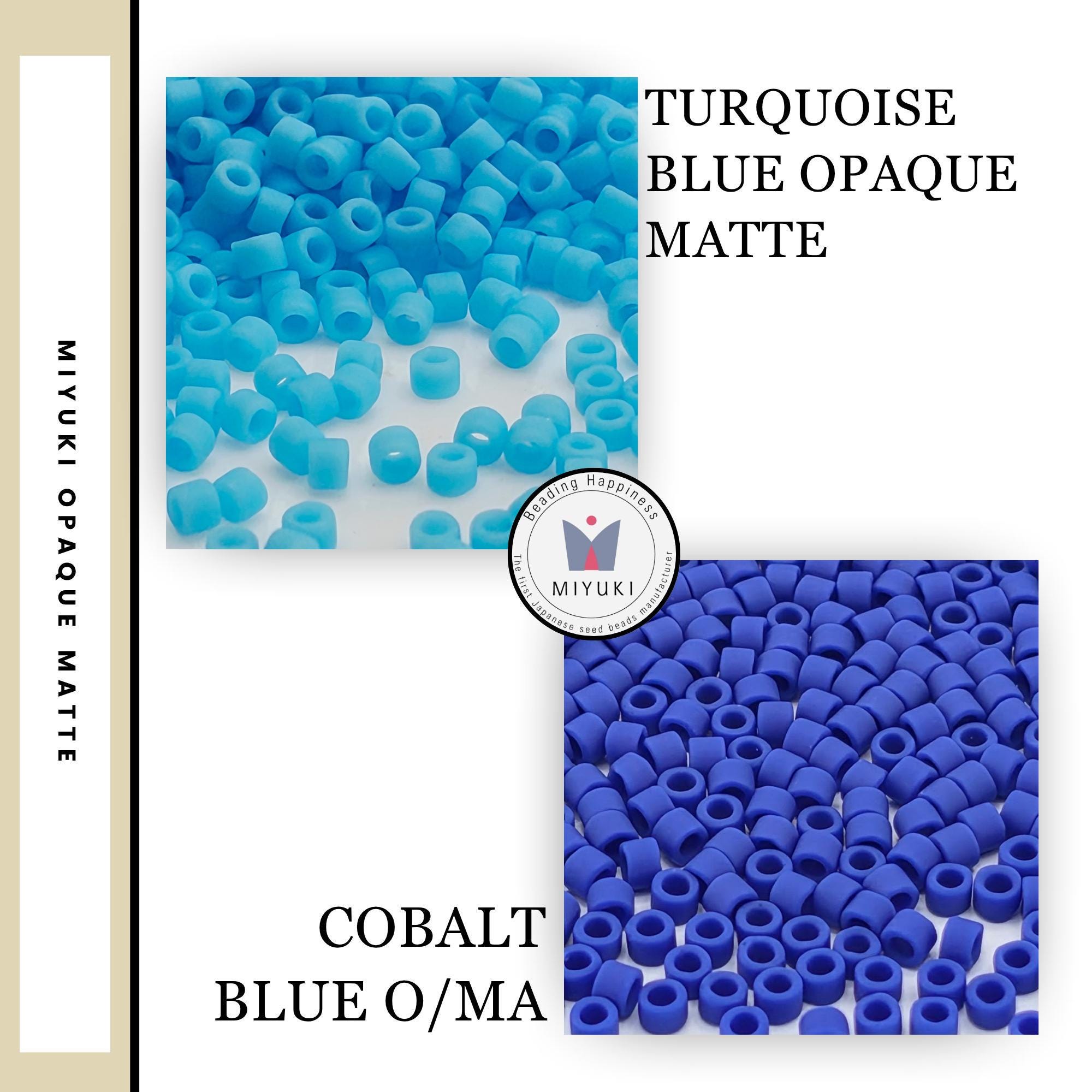 Japanese Glass Seed Beads: Opaque Matte Miyuki Delica - Size 11/0, 7g Tube