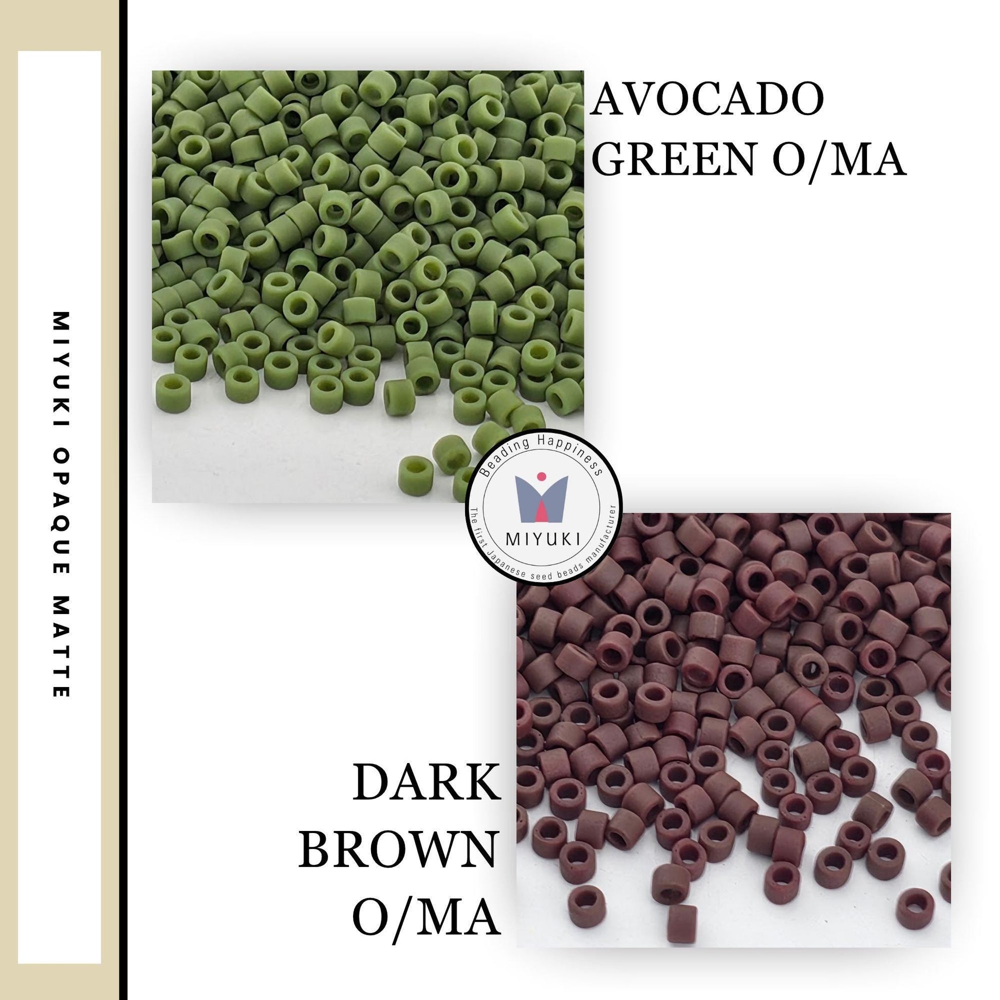 Japanese Glass Seed Beads: Opaque Matte Miyuki Delica - Size 11/0, 7g Tube