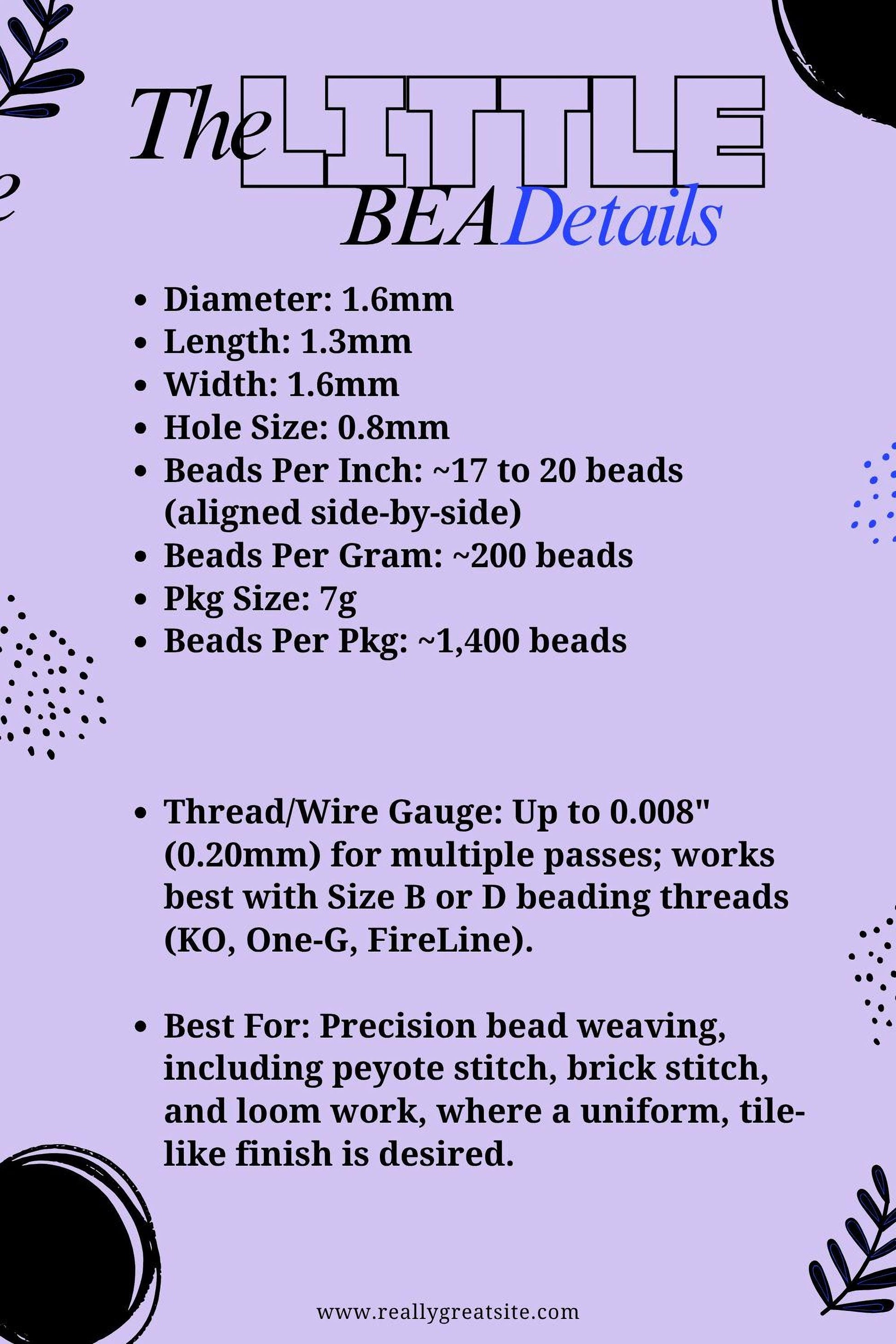 Japanese Glass Seed Beads: Opaque Matte Miyuki Delica - Size 11/0, 7g Tube