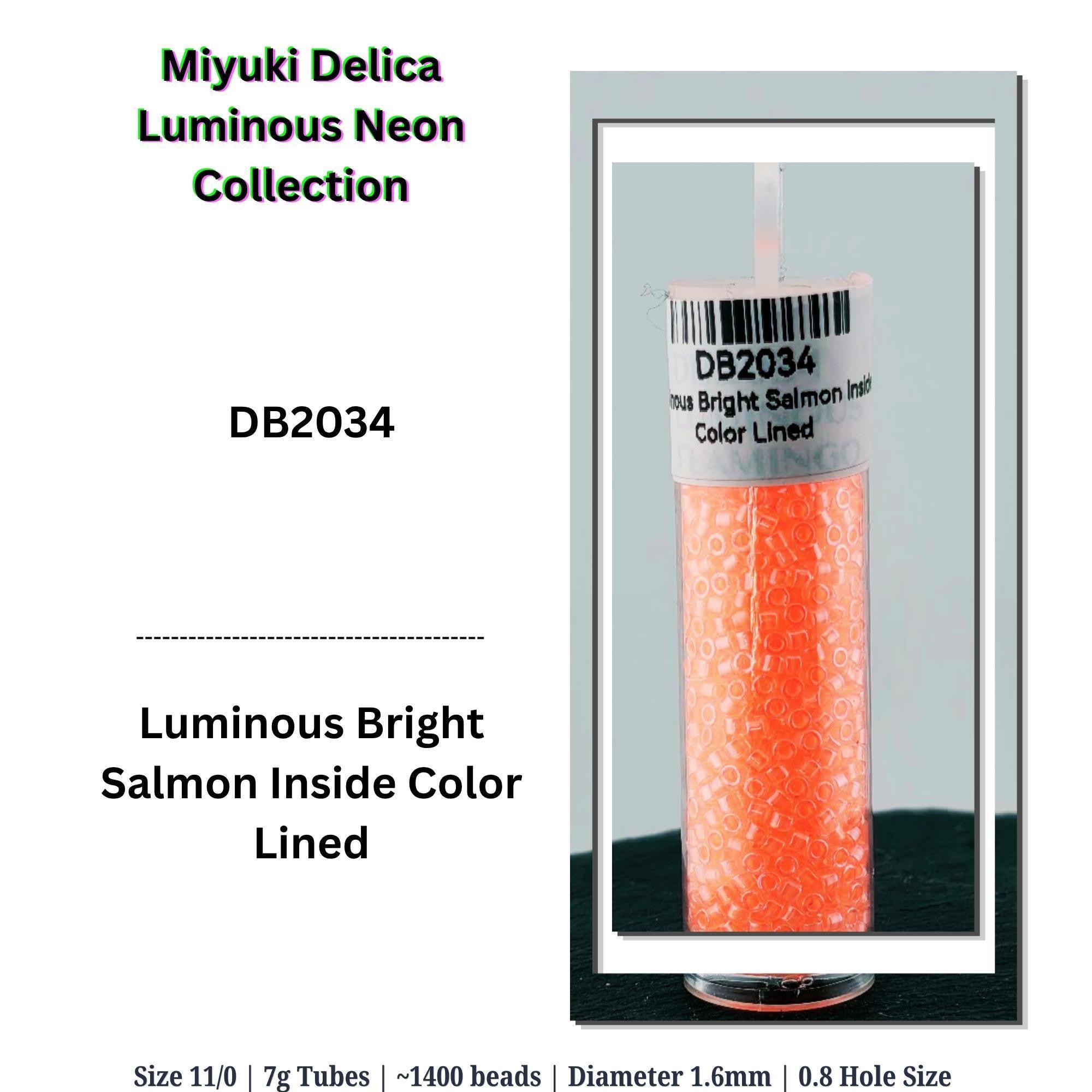 Miyuki Delica Luminous Bright/Neon Collection | 7g Tubes | Choose from 10 Colors or the Collection