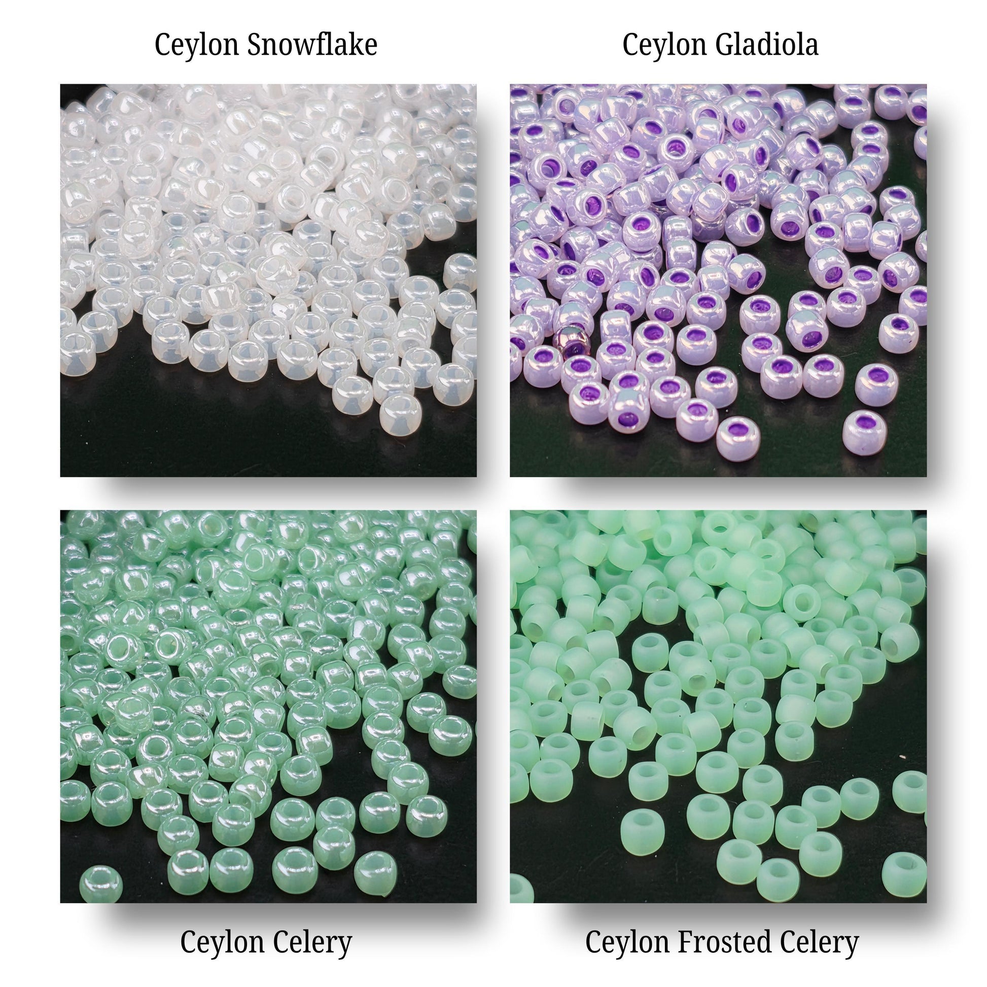 Ceylon Size 8 Toho Japanese Glass Seed Beads - 2.5" Tube