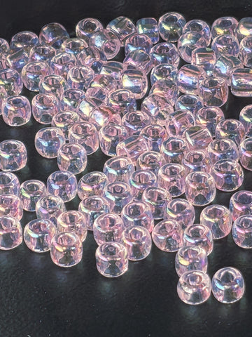 TOHO Round 6/0 Tube 2.5" : Transparent-Rainbow Ballerina Pink