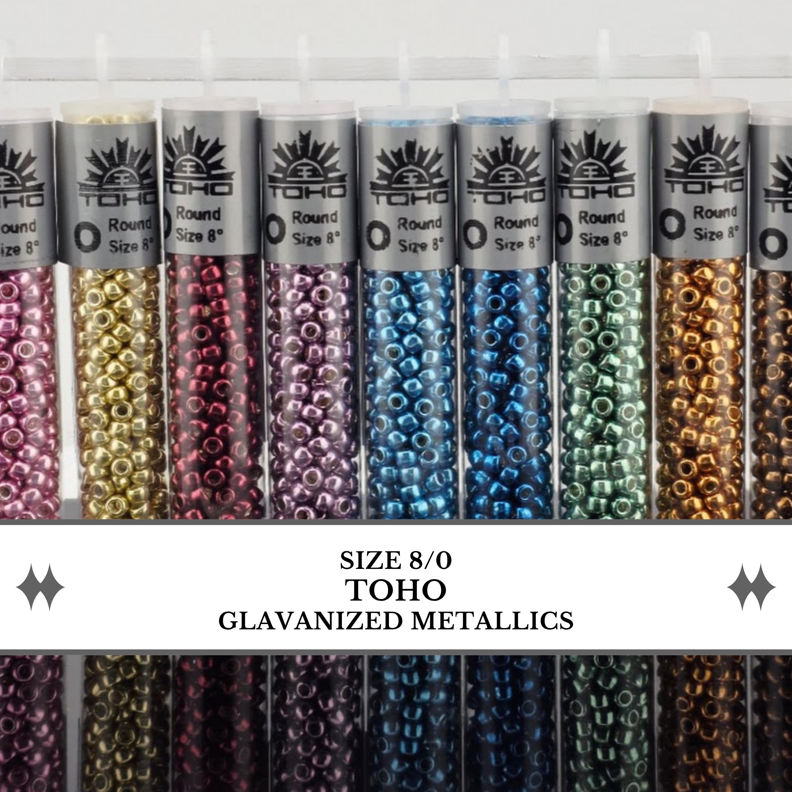 TOHO Round 8/0 Galvanized 2.5" tubes