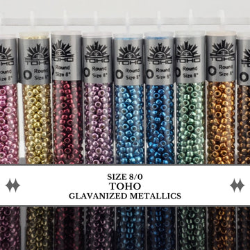 TOHO Round 8/0 Galvanized 2.5" tubes