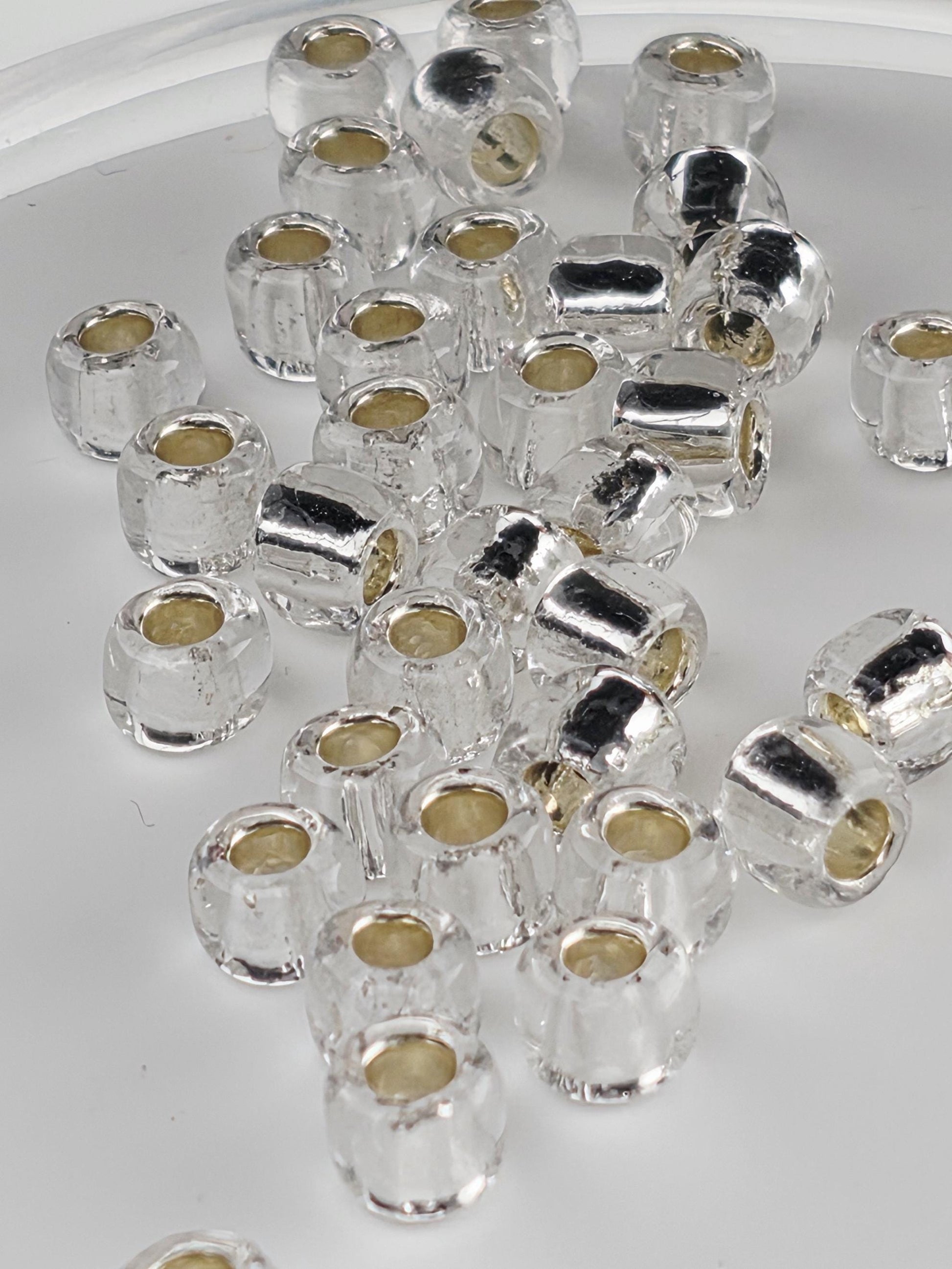 TOHO Round 3/0 Tube 2.5" : Silver-Lined Crystal