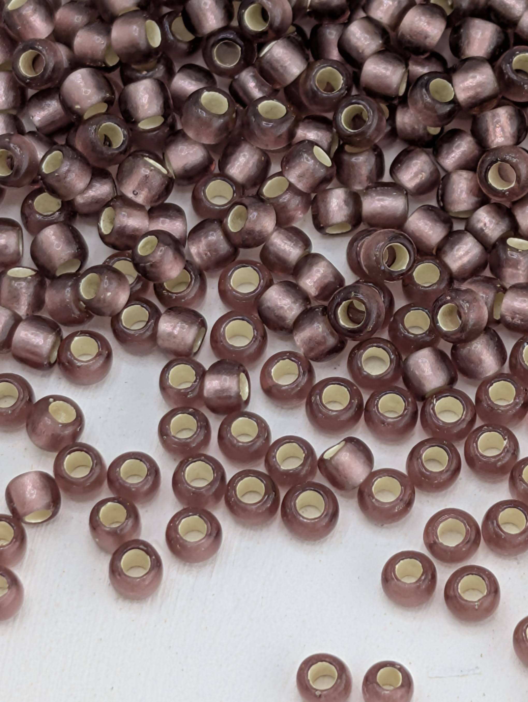 Silver-Lined Frosted Med Amethyst Size 11/0 Toho Round 2.5" tube