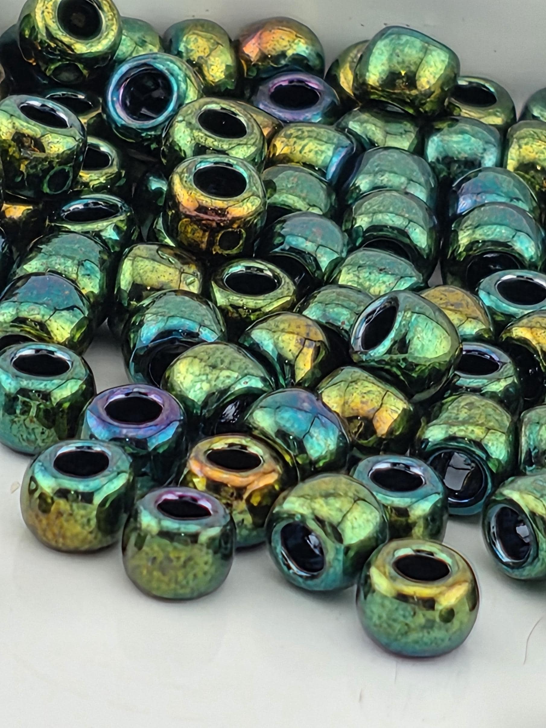 TOHO Round 6/0 Higher-Metallic Iris - Green 2.5 Tube