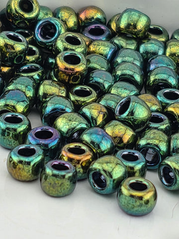 TOHO Round 6/0 Higher-Metallic Iris - Green 2.5 Tube