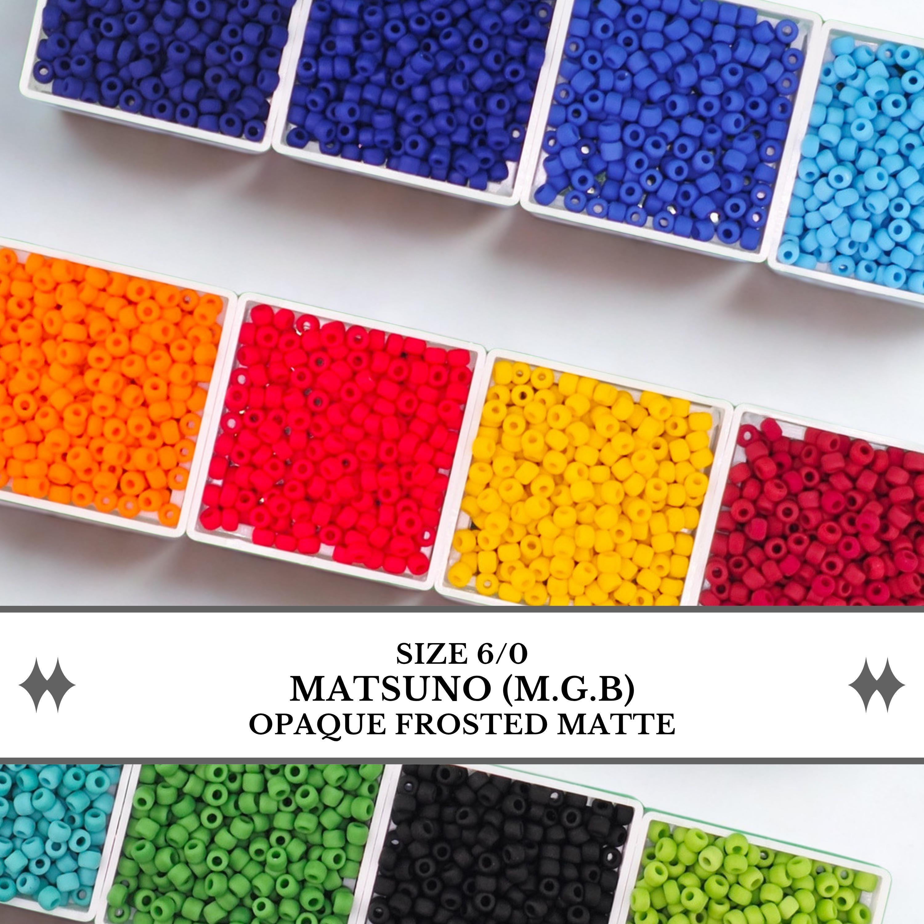 Matte Seed Beads mix, frosted glass, Japanese size 6, 15g