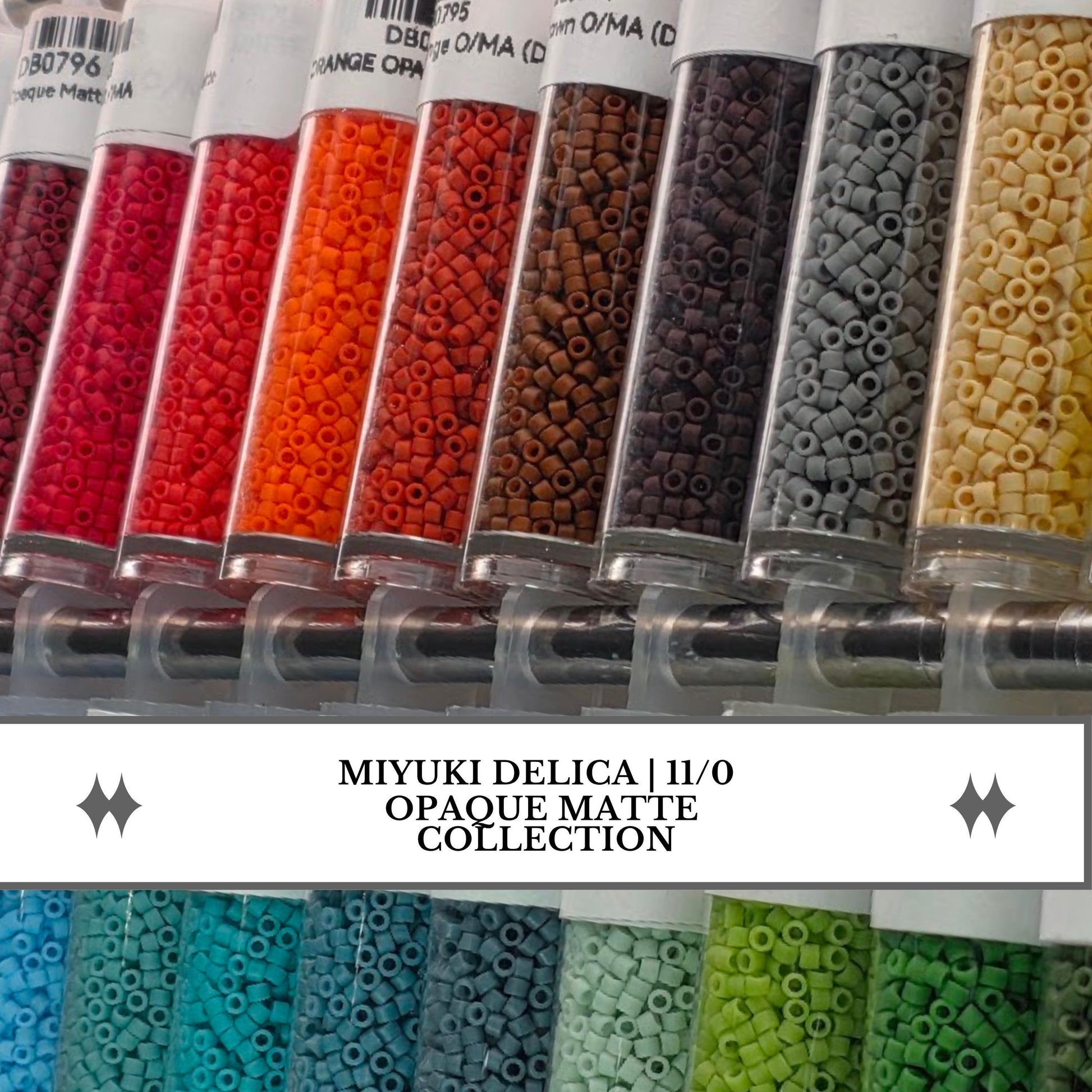Matte Opaque Miyuki Delica Beads Size 11/0 | Matte Seed Beads for Loom Weaving Peyote Stitch Jewelry Making Kit