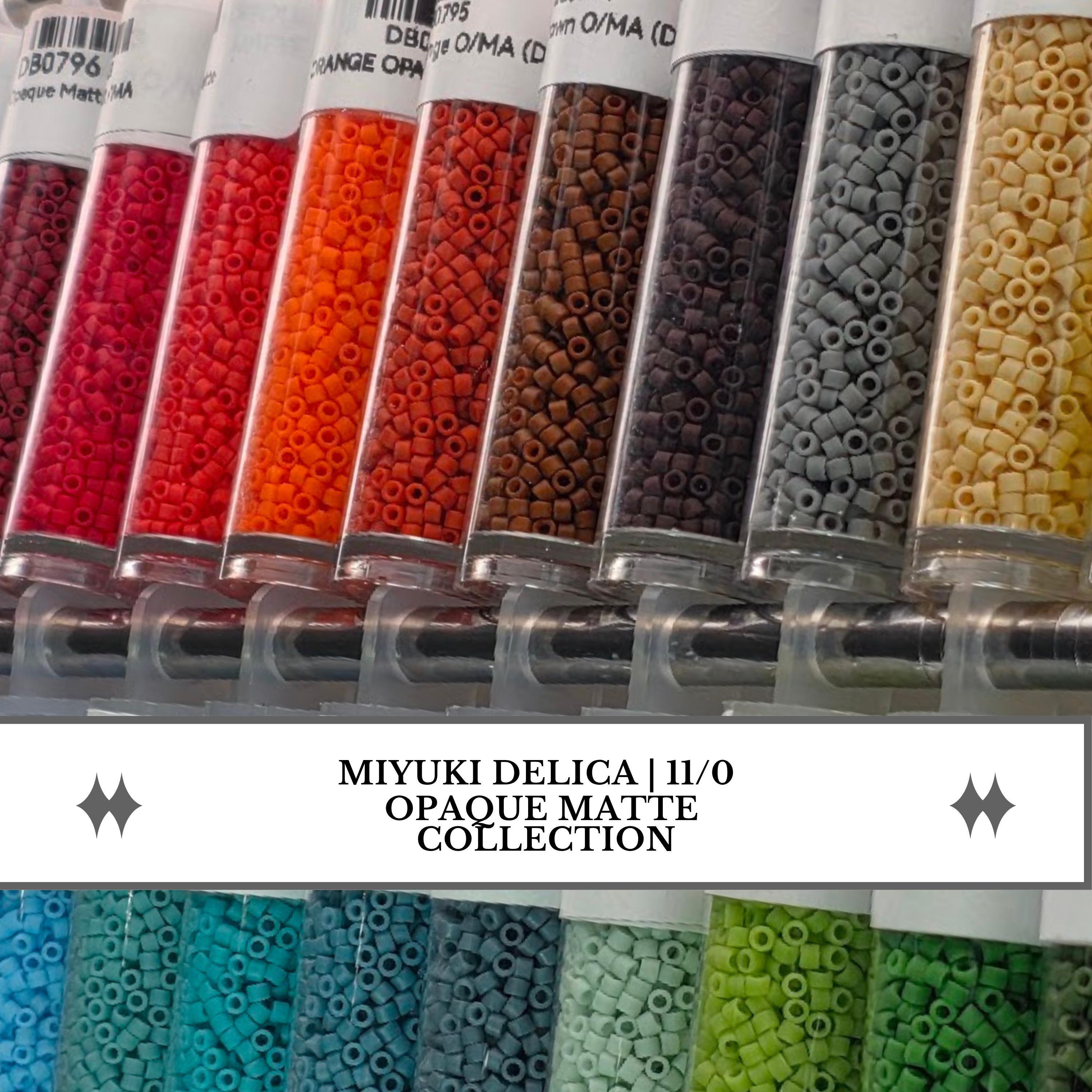 Matte Opaque Miyuki Delica Beads Size 11/0 | Matte Seed Beads for Loom Weaving Peyote Stitch Jewelry Making Kit