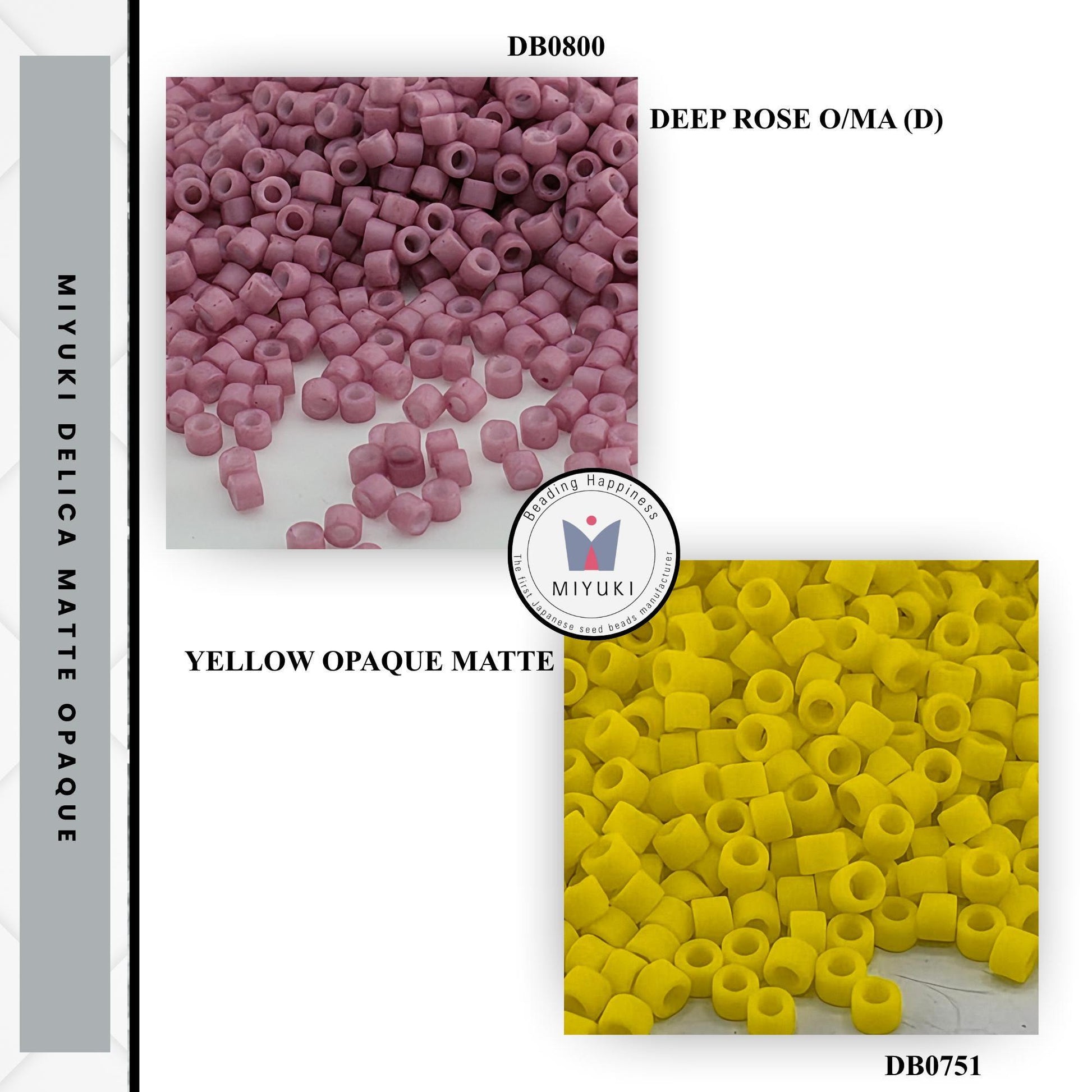 Matte Opaque Miyuki Delica Beads Size 11/0 | Matte Seed Beads for Loom Weaving Peyote Stitch Jewelry Making Kit