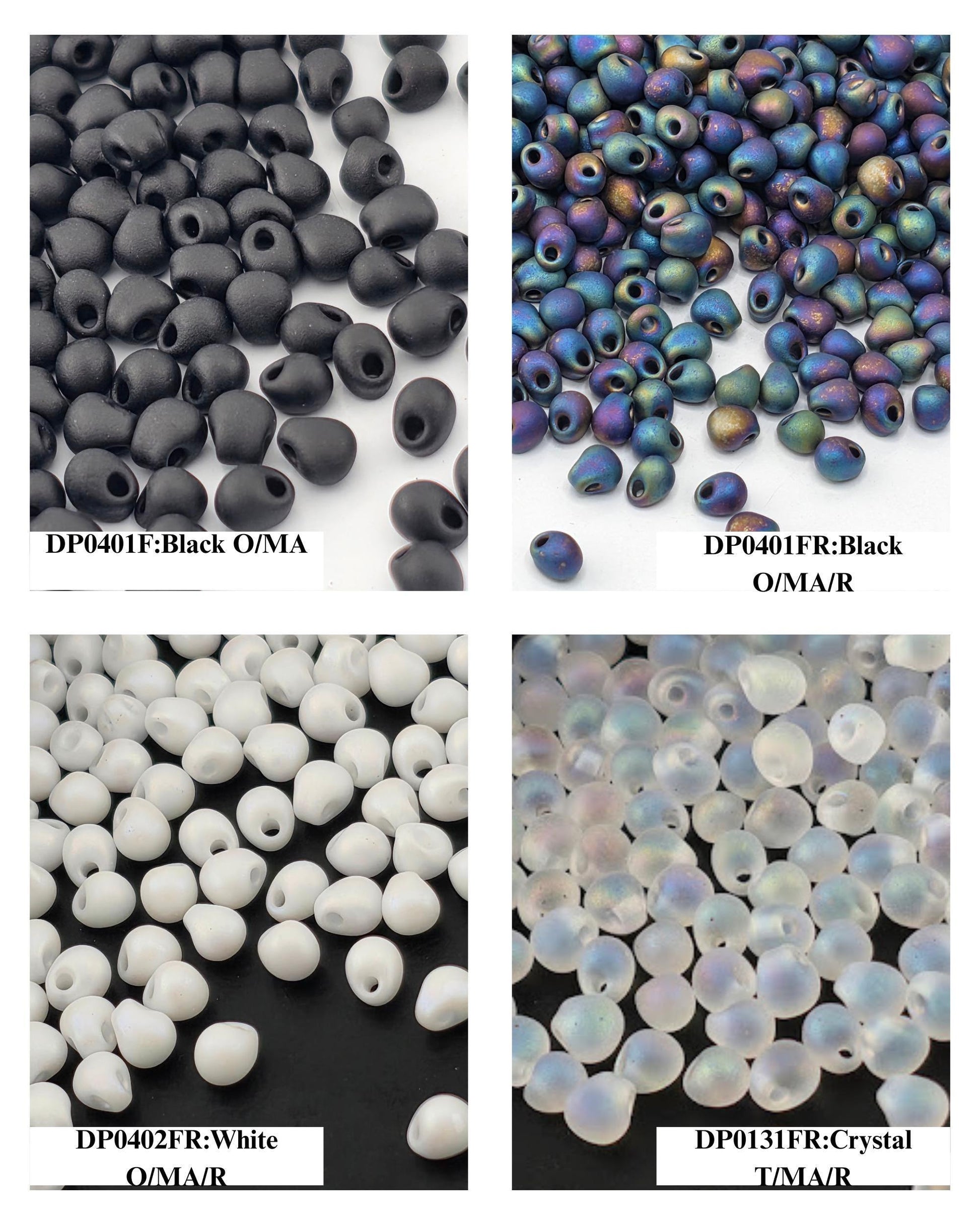 Miyuki Drop Beads 15g Tube - 3.4mm DP - Japanese Glass Seed Beads - Choice of 44 Colors or Full Collection Set - Bulk Supply for Bead Soup