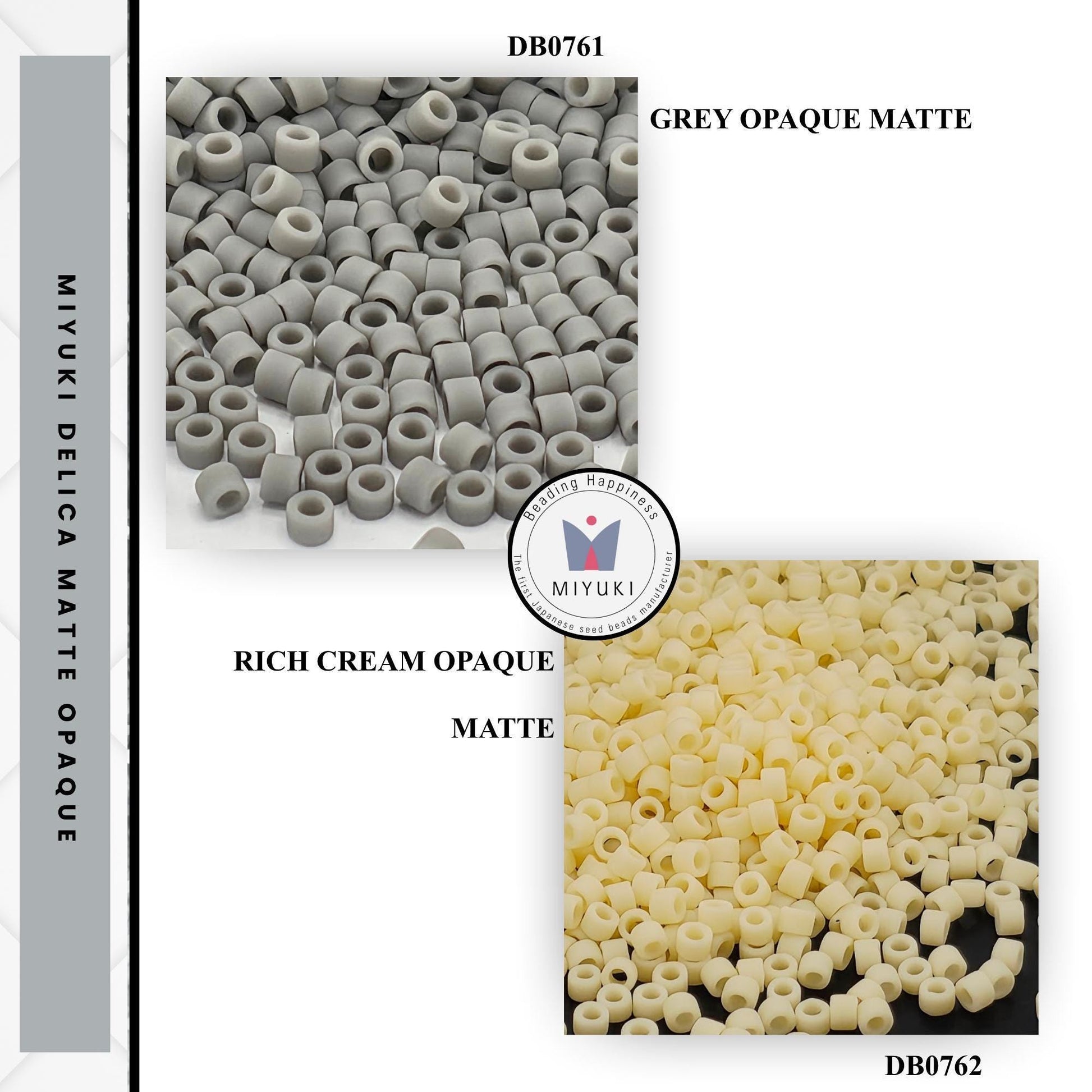 Matte Opaque Miyuki Delica Beads Size 11/0 | Matte Seed Beads for Loom Weaving Peyote Stitch Jewelry Making Kit
