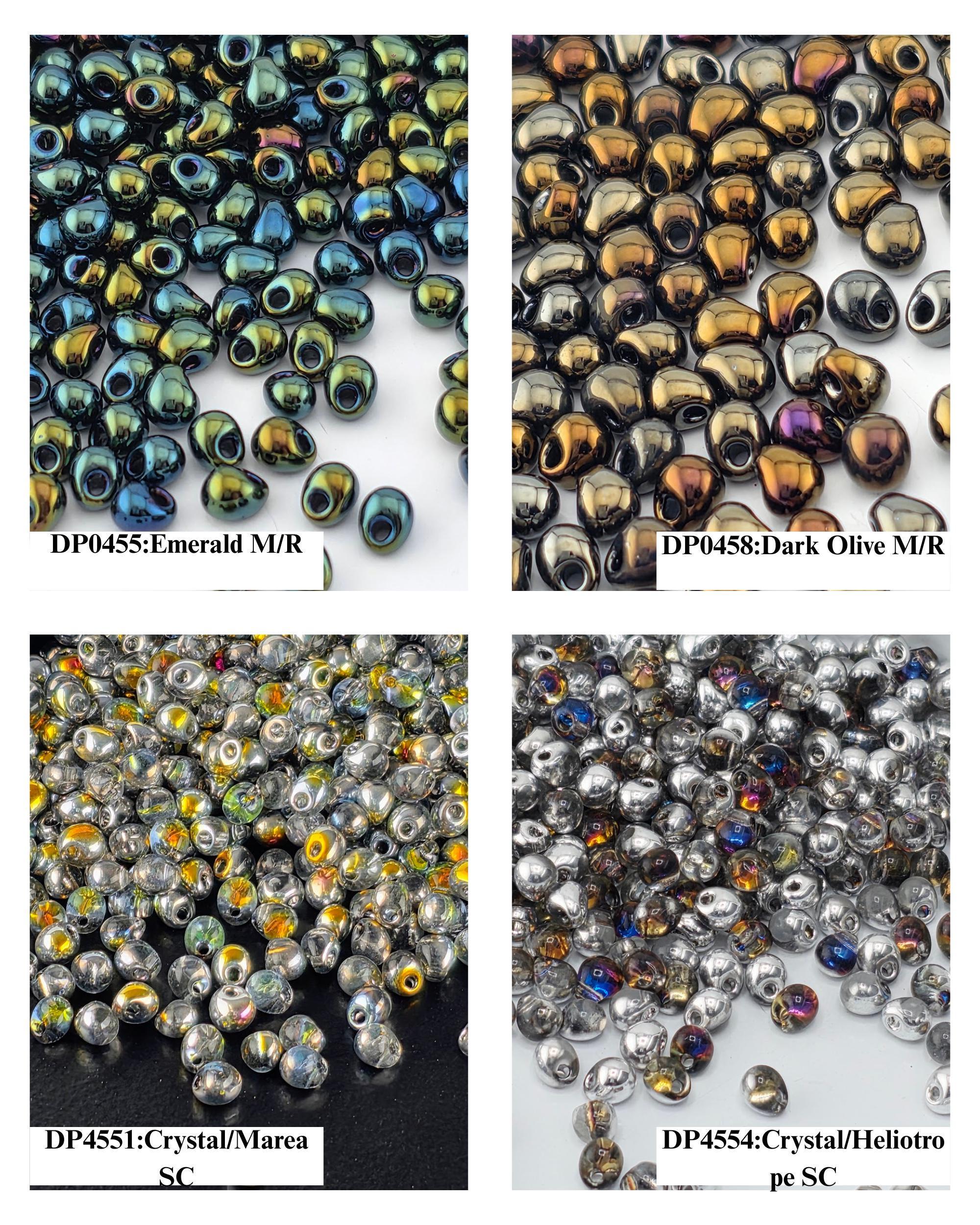 Miyuki Drop Beads 15g Tube - 3.4mm DP - Japanese Glass Seed Beads - Choice of 44 Colors or Full Collection Set - Bulk Supply for Bead Soup