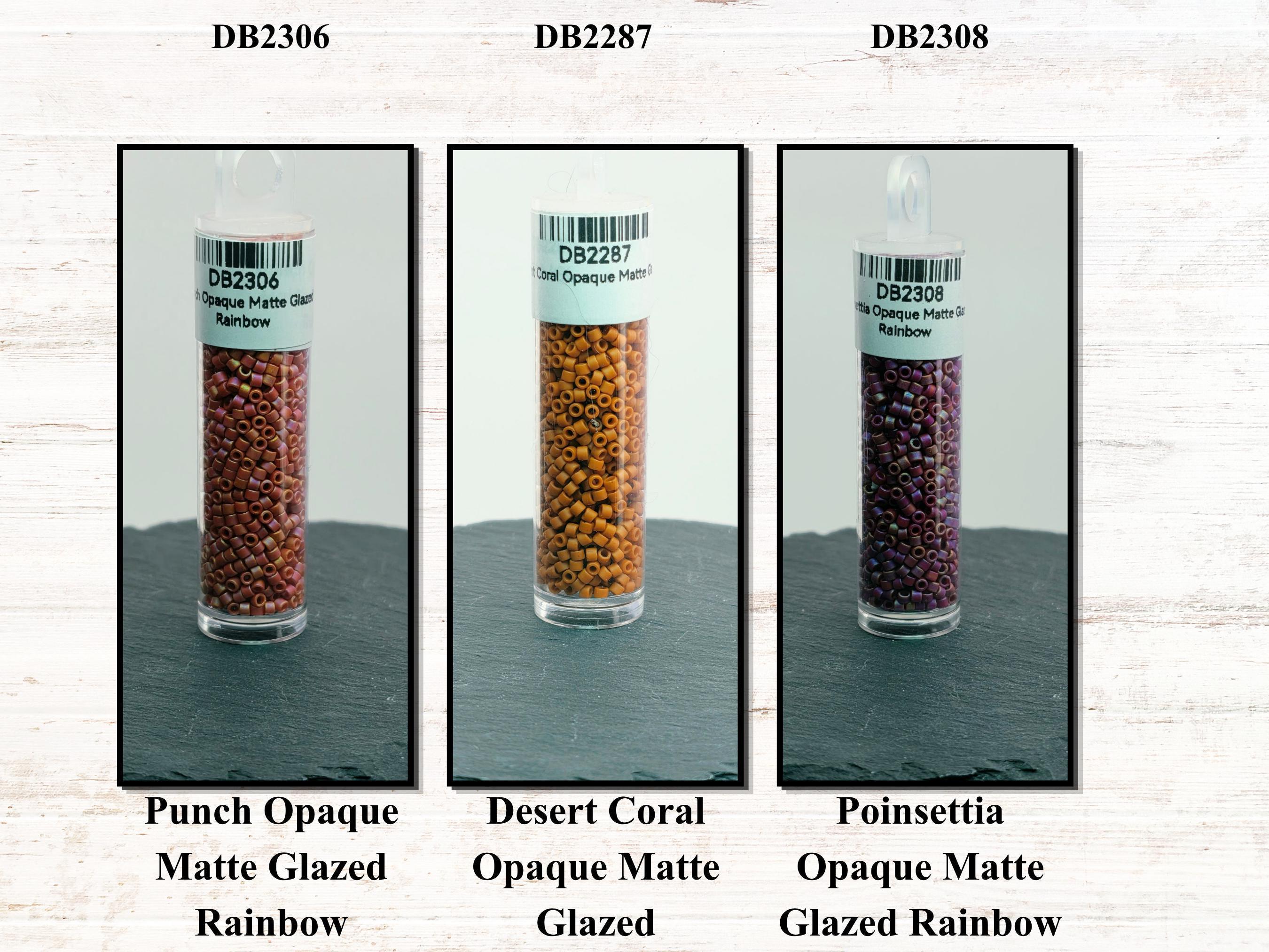 Miyuki Delica 11/0 Opaque Matte Glazed Seed Beads | Frosted Cylinder Beads | Pick Your Color or Full Set | 7g