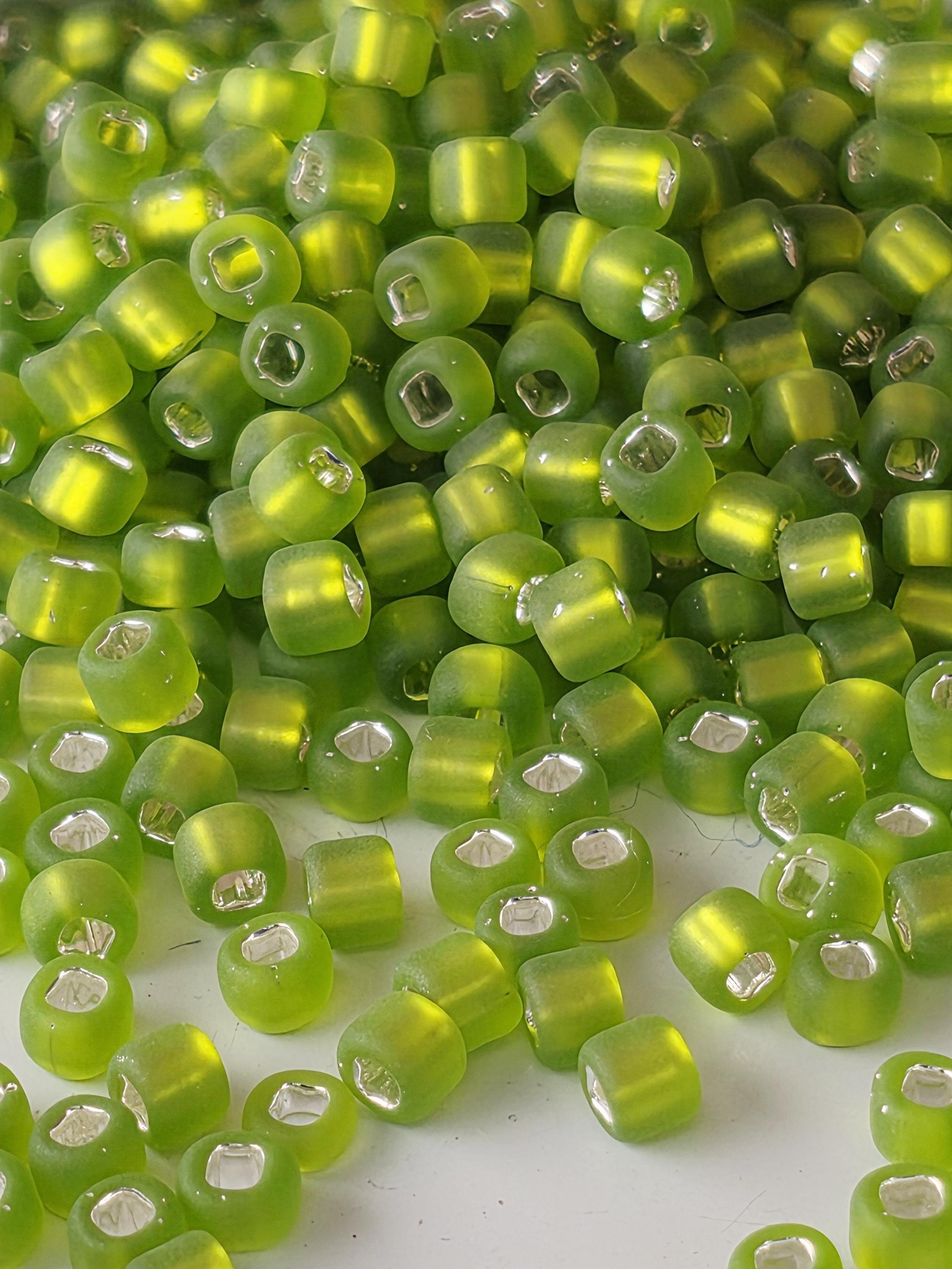 Matsuno Dyna-Mites 6/0 Silver Lined Matte Seed Beads - 15g Pkg - Approx 180 pcs
