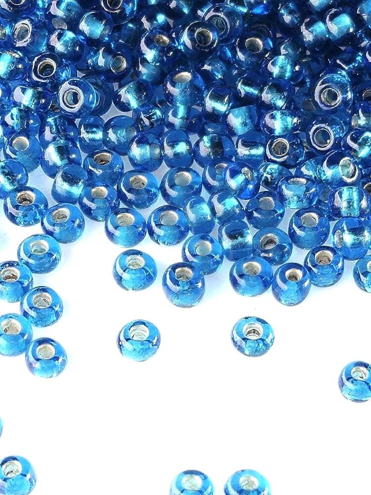 Transparent SilverLined Light Aqua | Size 8 | 15g | Preciosa-Ornela Glass Seed Beads