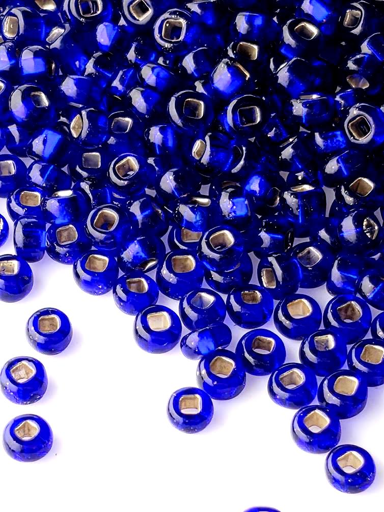 Transparent Sapphire Blue | Size 8 | 15g | Preciosa-Ornela Glass Seed Beads | Czech Seed Beads | Bead Weaving Embroidery Supply