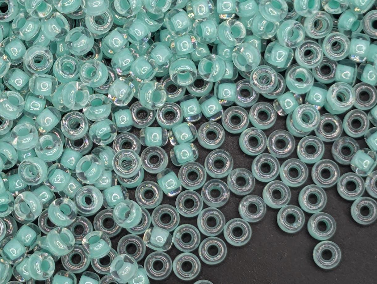 Miyuki Seed Beads 11/0: Crystal Light Aqua, Inside Color Lined, 20g