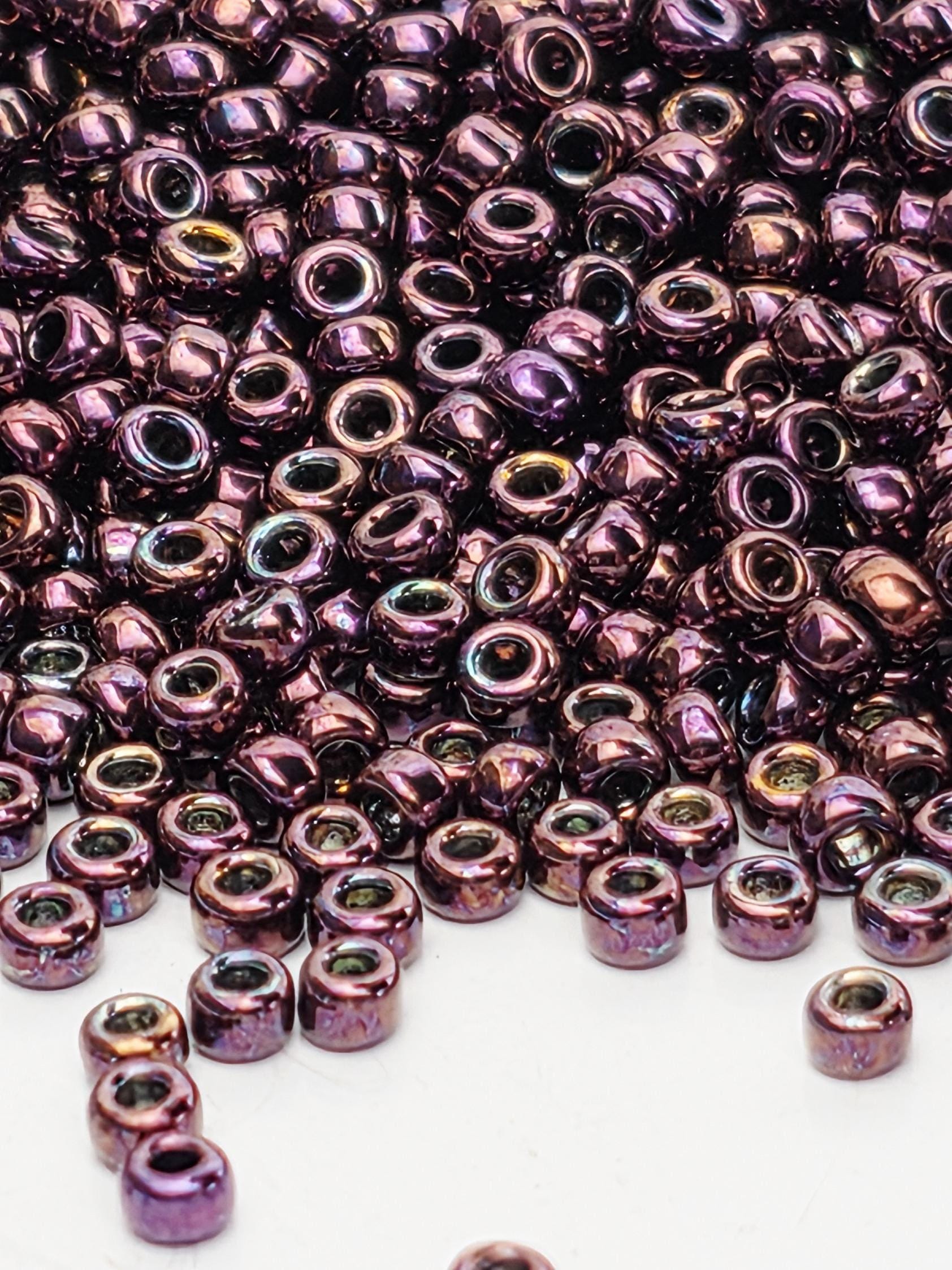 Miyuki Rocaille Size 11 | Dark Wine Metallic Rainbow | 20g Pkg