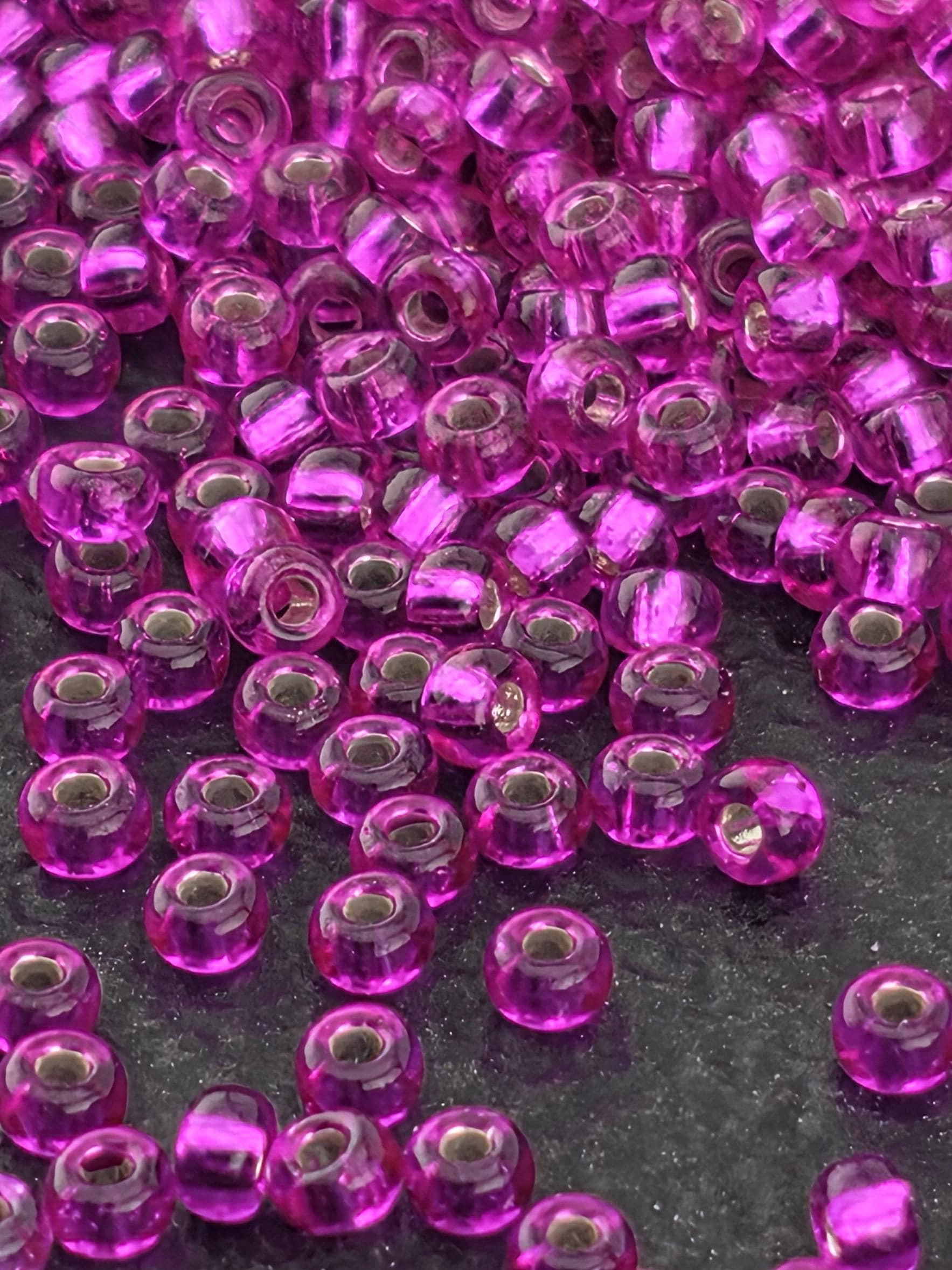 Miyuki Seed Beads 11/0: Fuchsia Silver-Lined, 20g Pack
